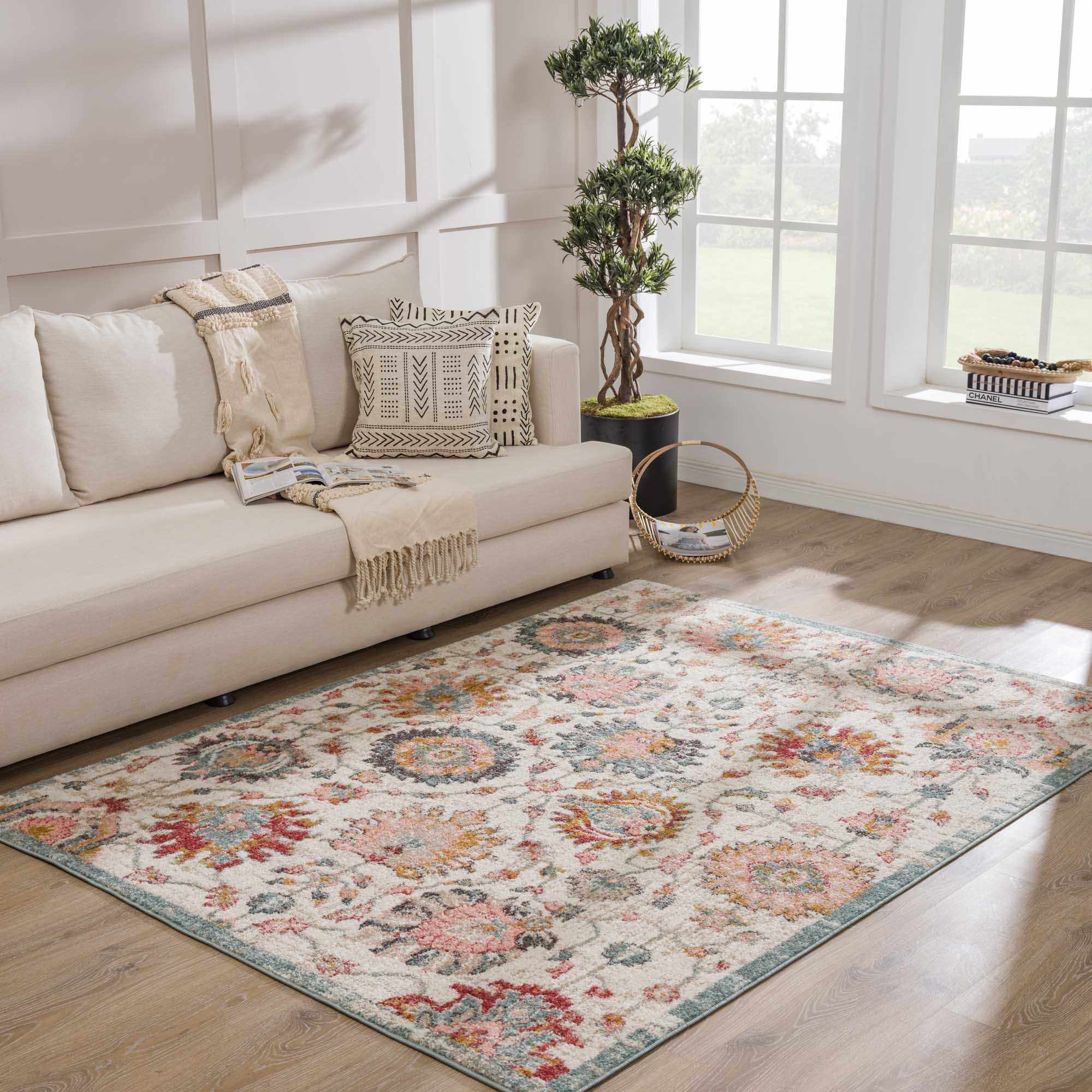 Twilight Floral Performance Rug - Decor Addict, LLC
