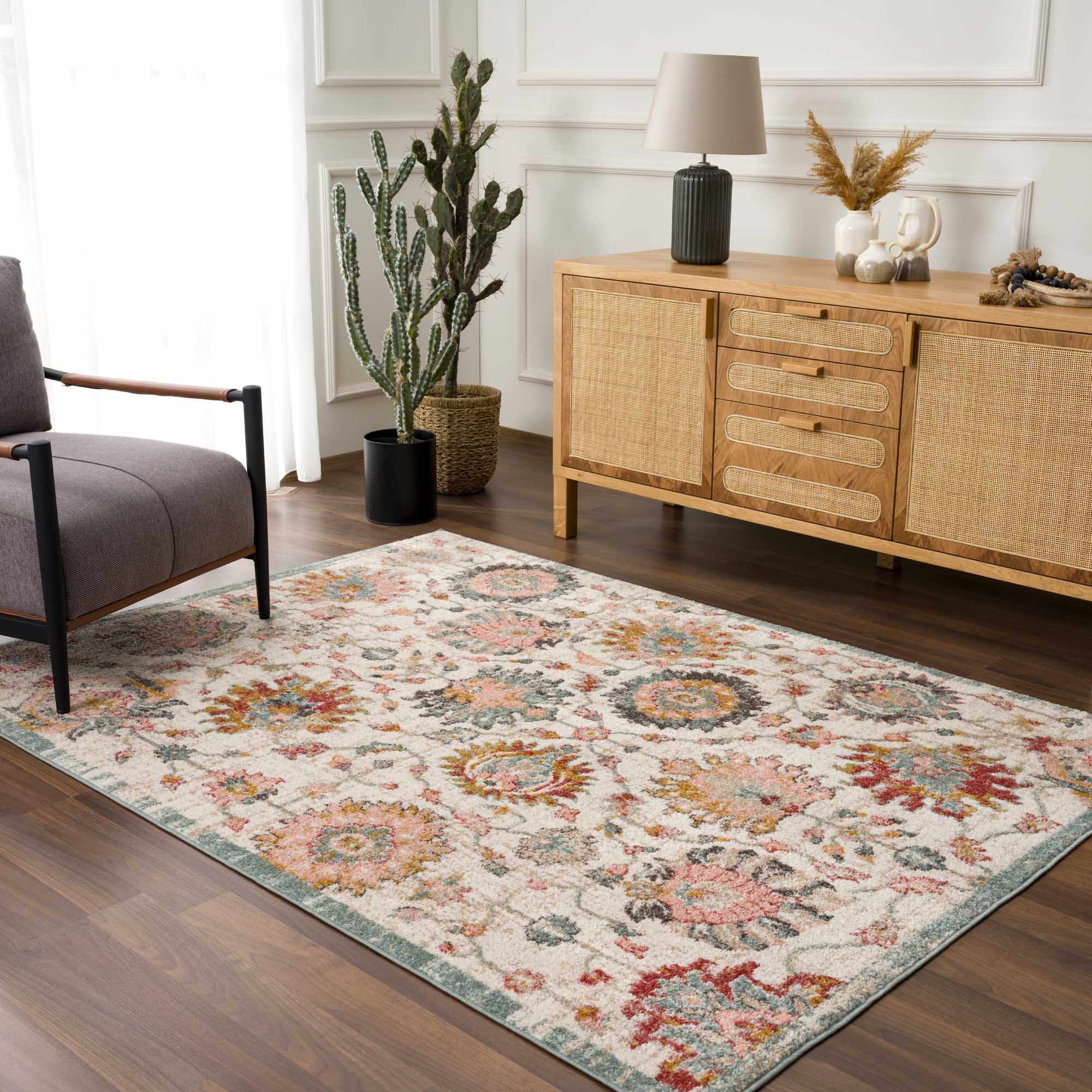 Twilight Floral Performance Rug - Decor Addict, LLC