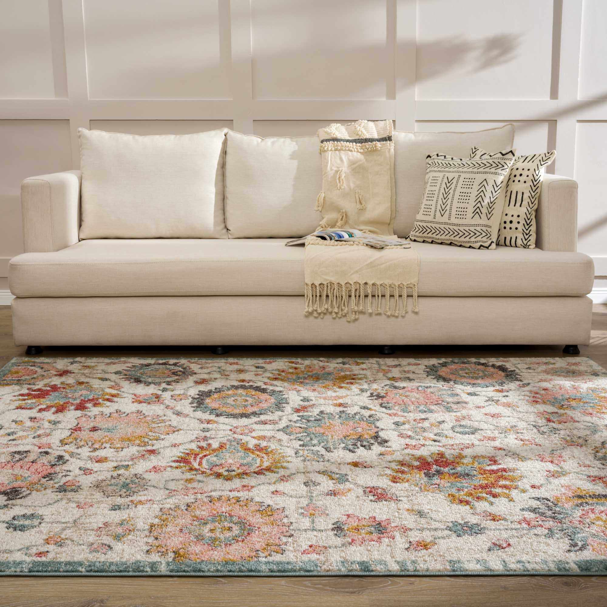 Twilight Floral Performance Rug - Decor Addict, LLC