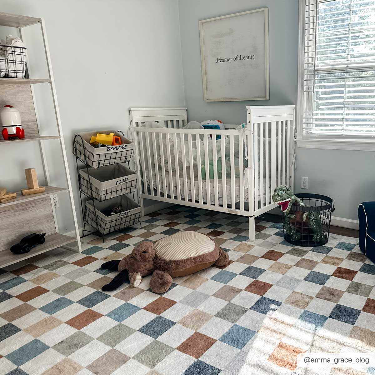 Alie Colorful Checkered Washable Rug - Decor Addict, LLC