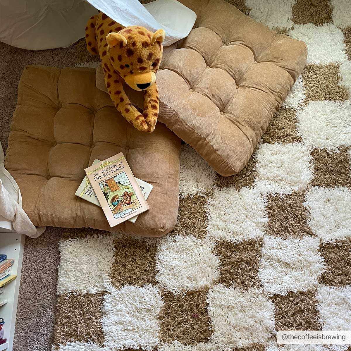 Atira Mustard Checkered Area Rug - Decor Addict, LLC