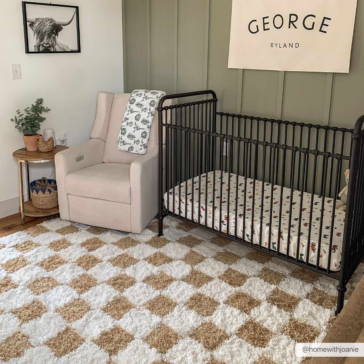 Atira Mustard Checkered Area Rug - Decor Addict, LLC