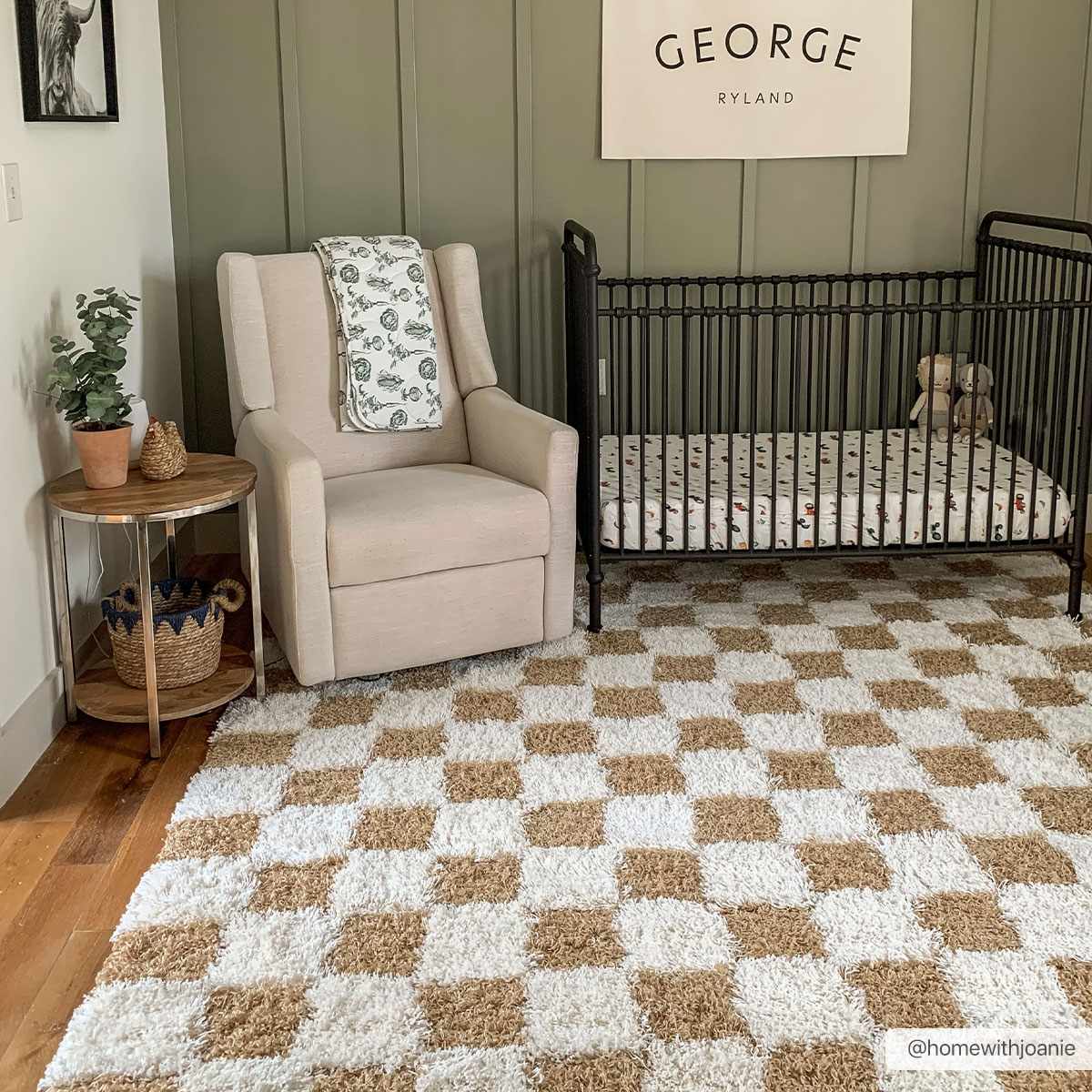 Atira Mustard Checkered Area Rug - Decor Addict, LLC