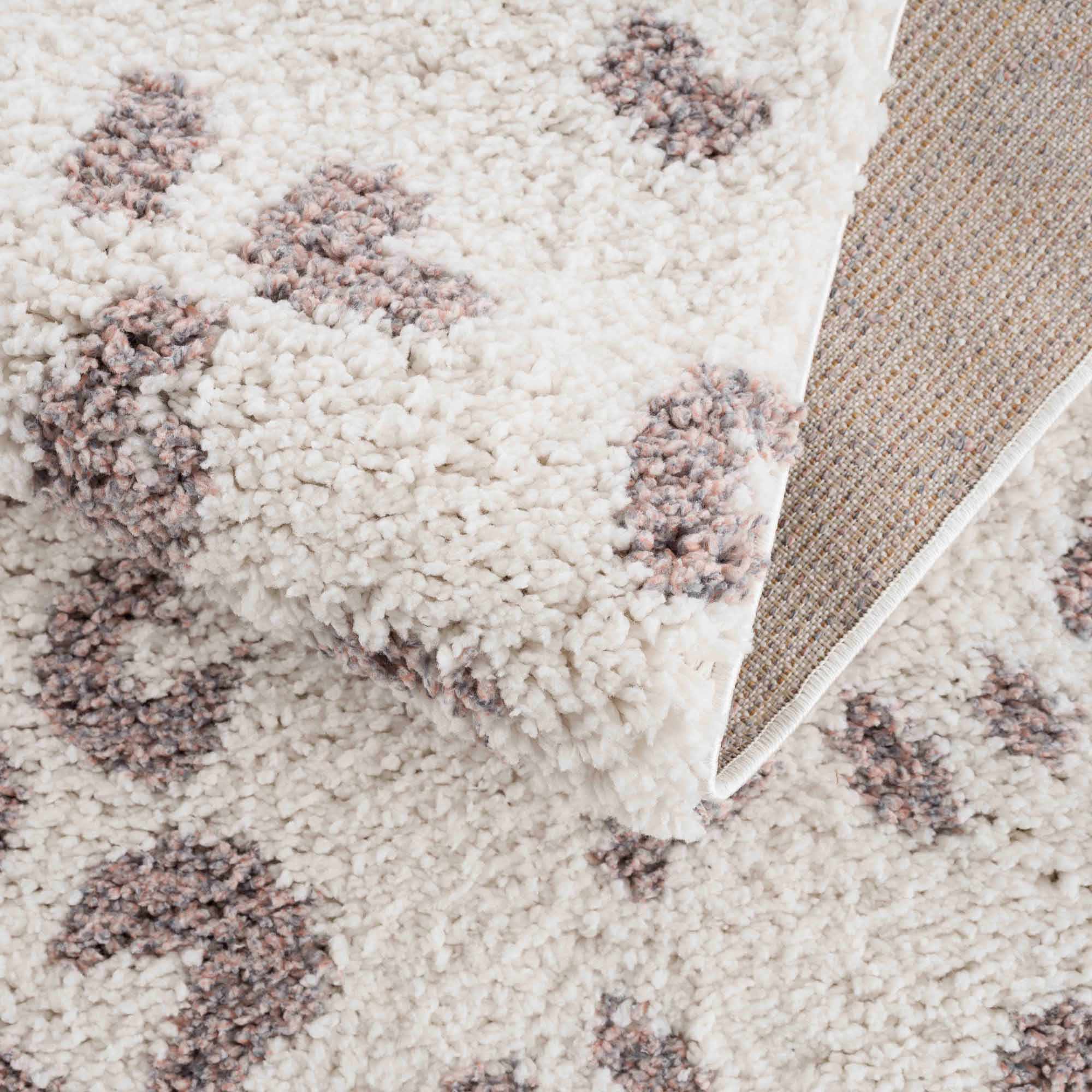 Zhen Pink & White Plush Rug - Decor Addict, LLC