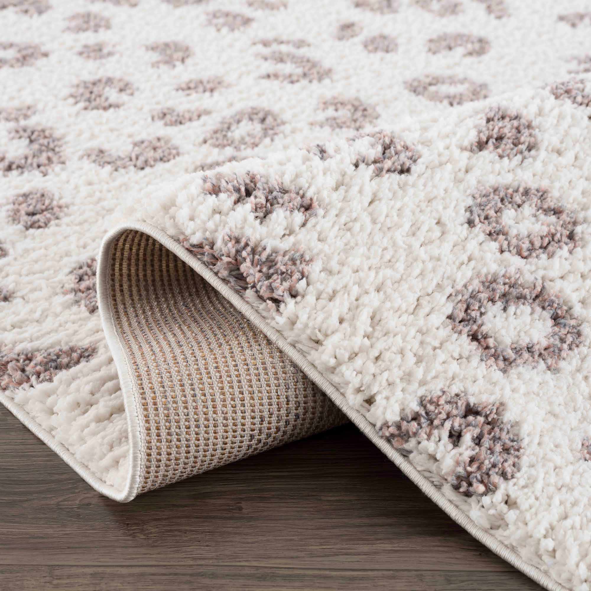 Zhen Pink & White Plush Rug - Decor Addict, LLC