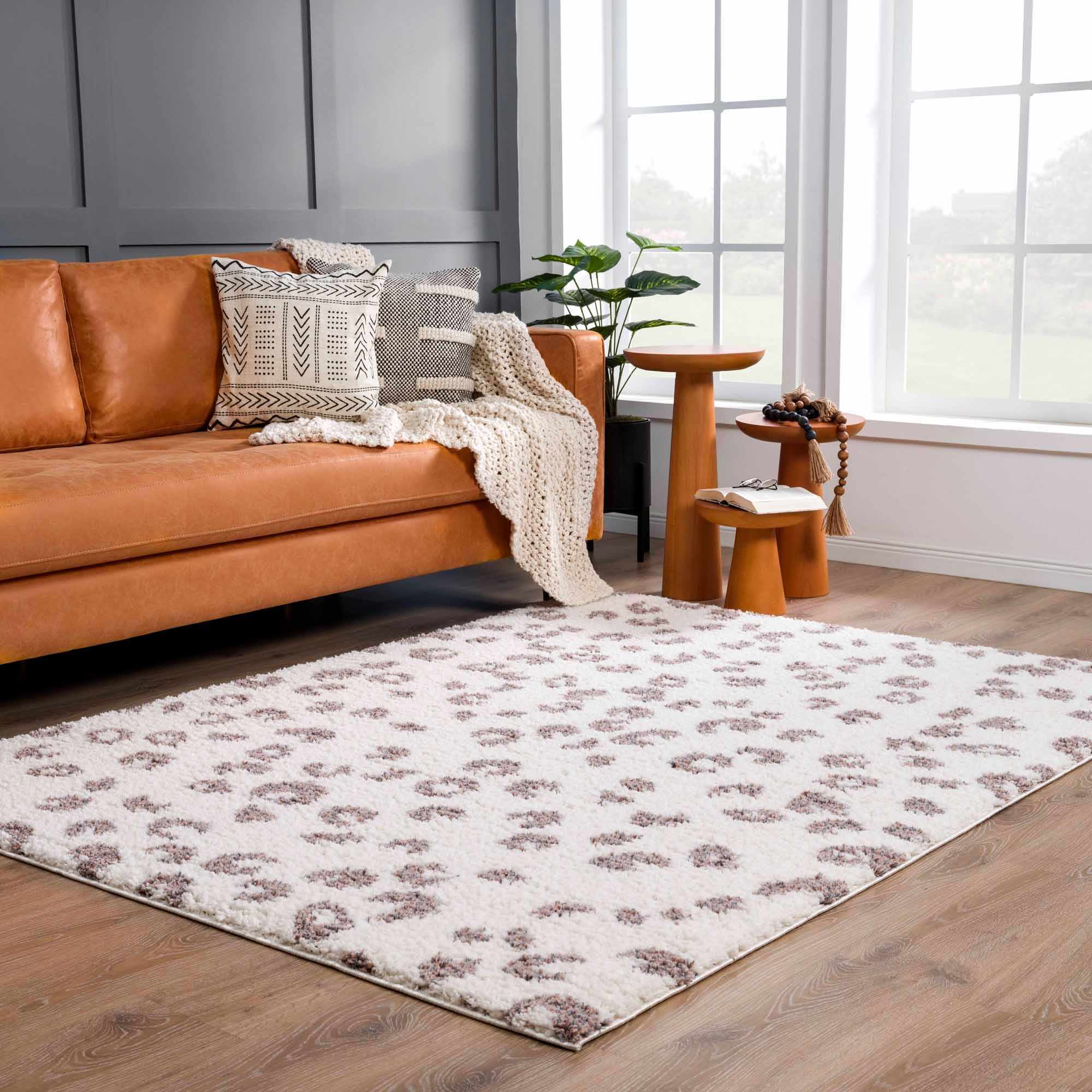 Zhen Pink & White Plush Rug - Decor Addict, LLC