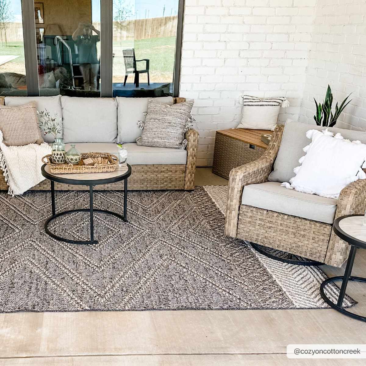 Beige Charcoal Areli Area Rug - Decor Addict, LLC