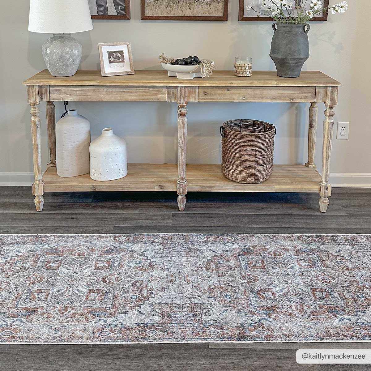 Rust Hera Washable Area Rug - Clearance - Decor Addict, LLC