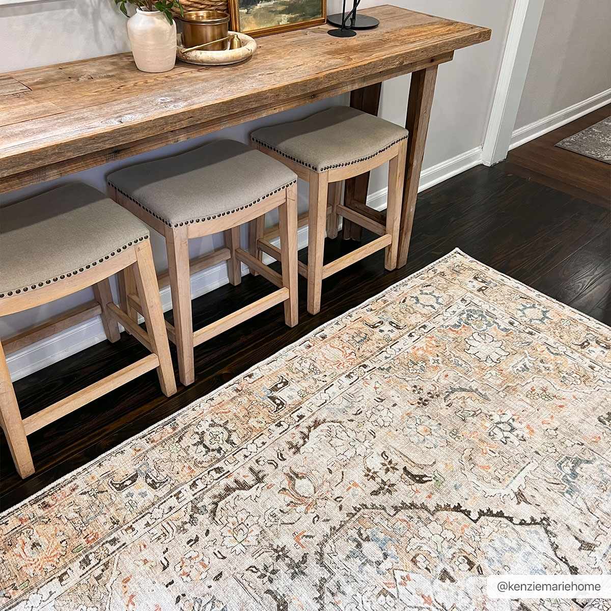 Brown Standon Vintage Washable Area Rug - Decor Addict, LLC