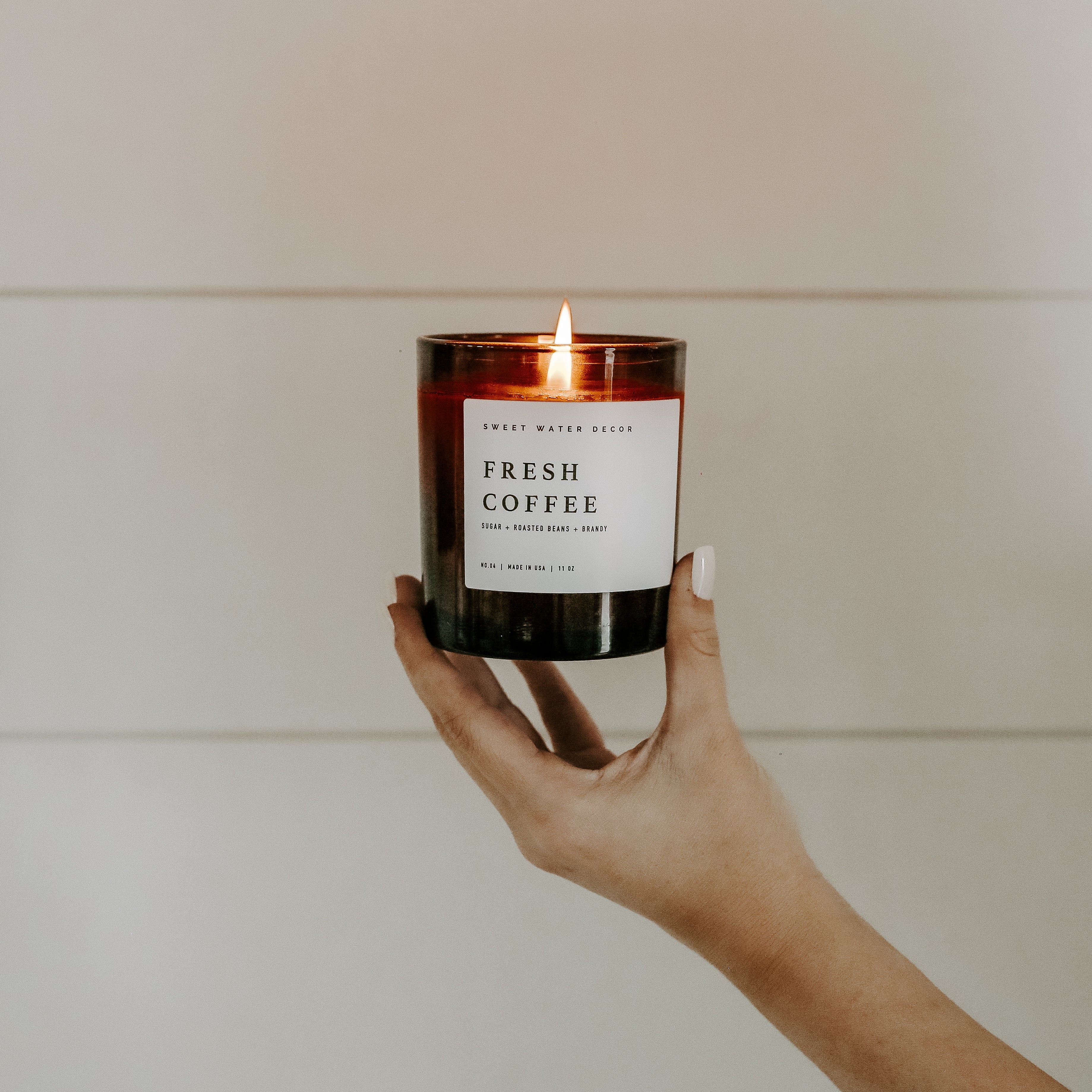 Fresh Coffee Soy Candle - Amber Jar - 11 oz - Decor Addict, LLC