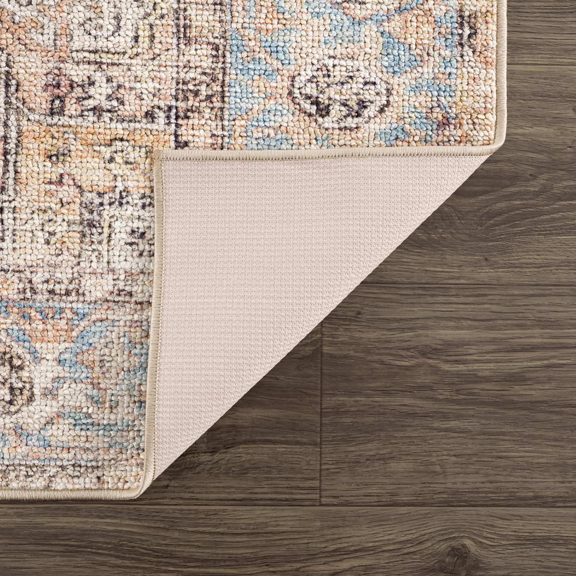 Beck Peach Washable Area Rug - Decor Addict, LLC