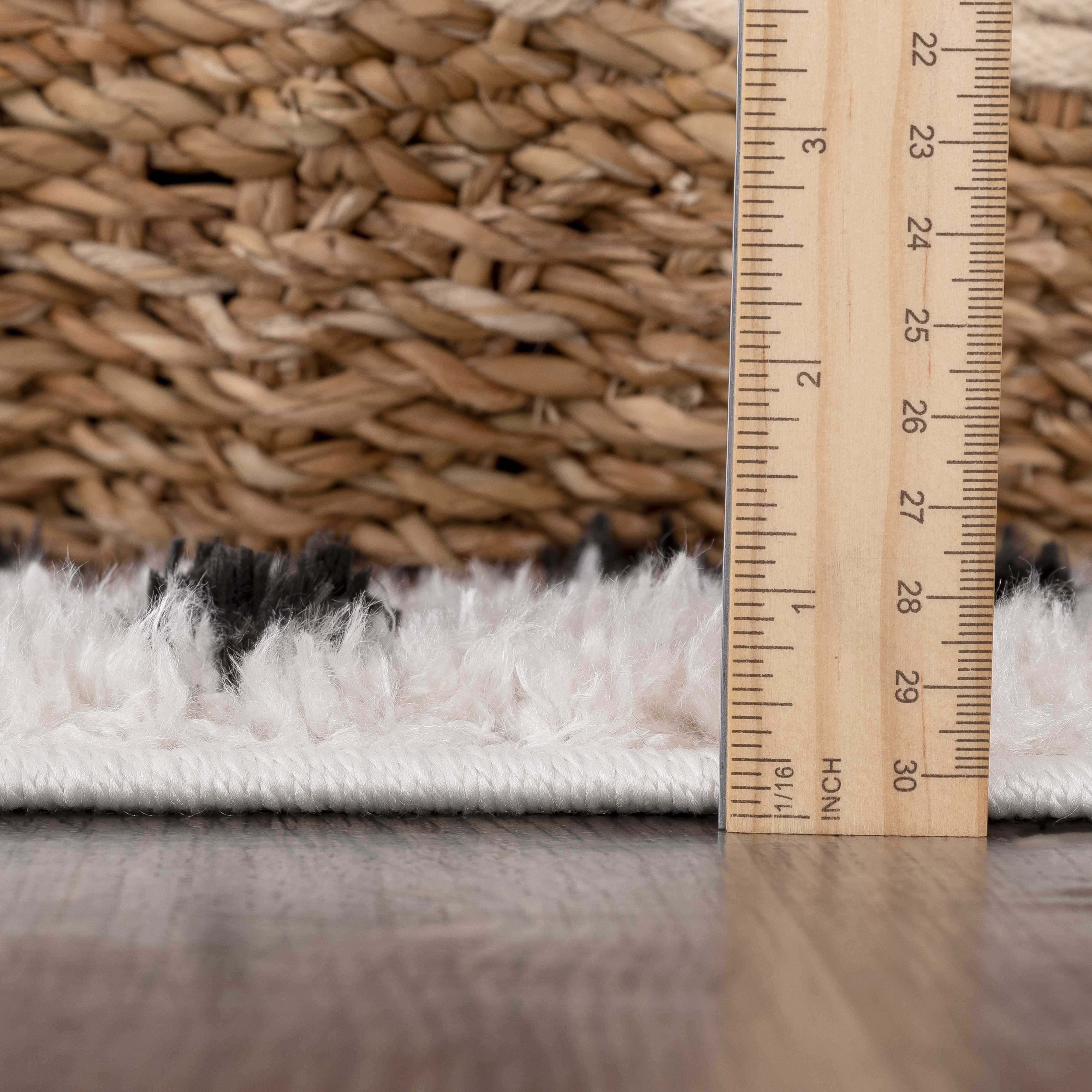 Cansu Black & White Dotted Area Rug - Decor Addict, LLC