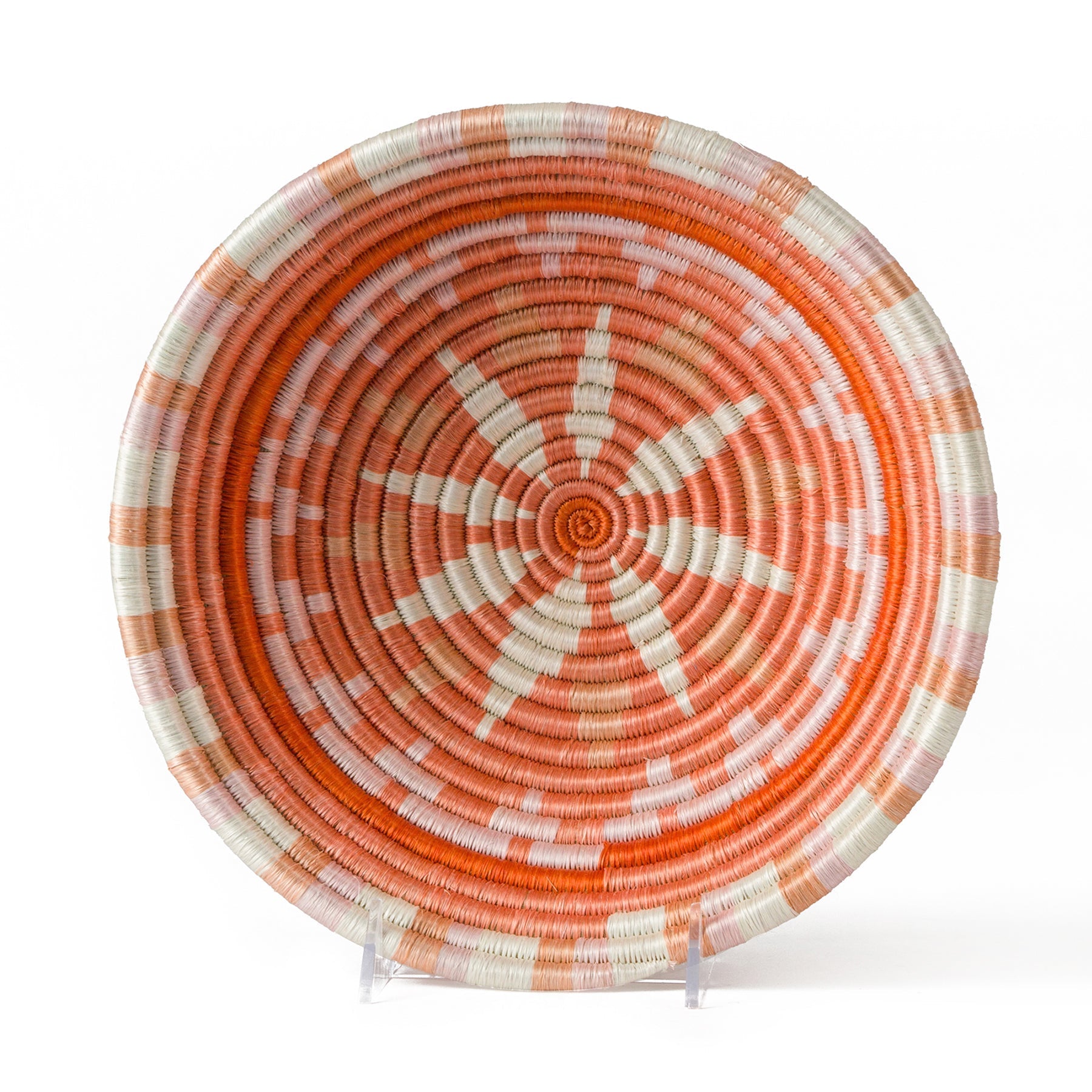 10" Medium Coral Burst Round Basket - Decor Addict, LLC