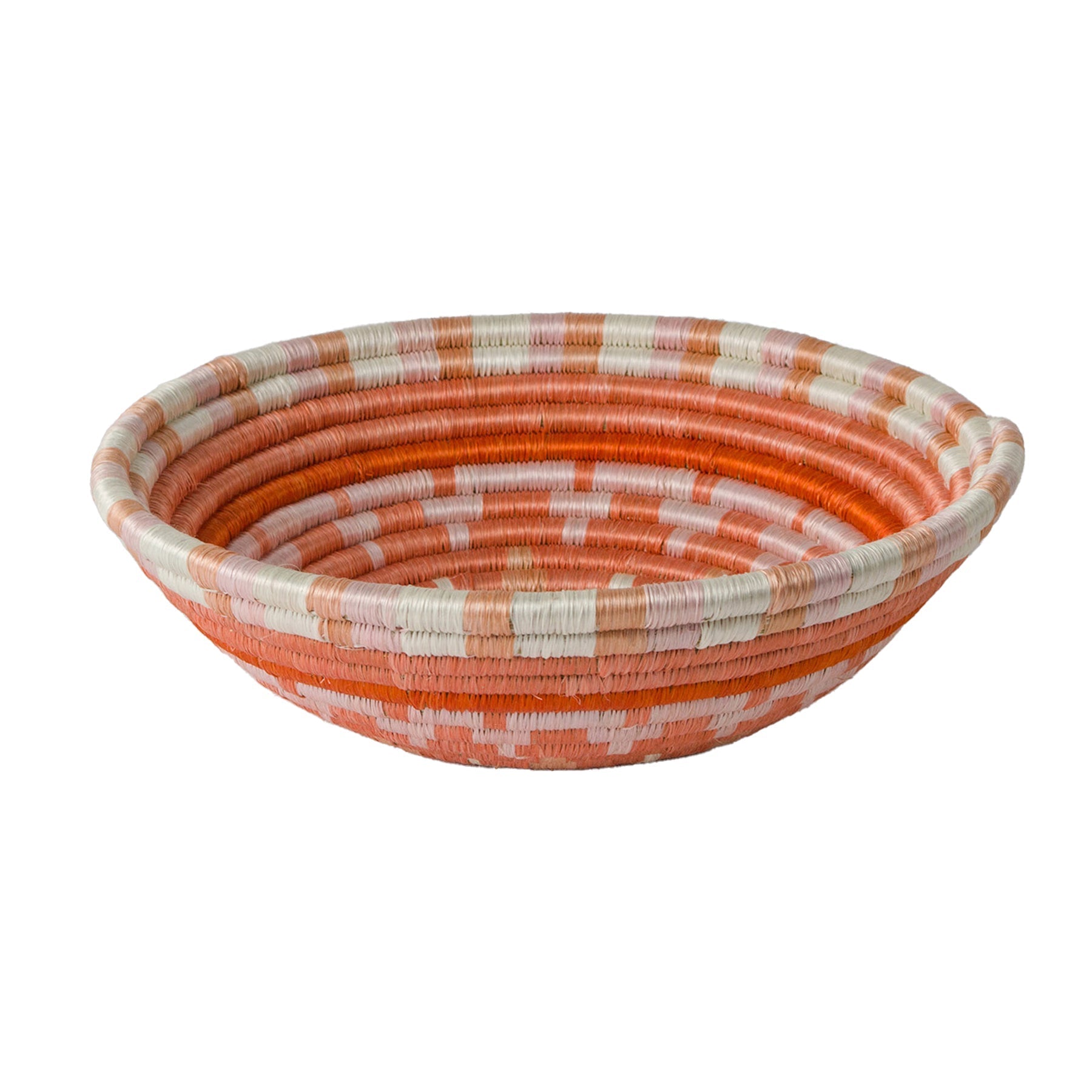 10" Medium Coral Burst Round Basket - Decor Addict, LLC