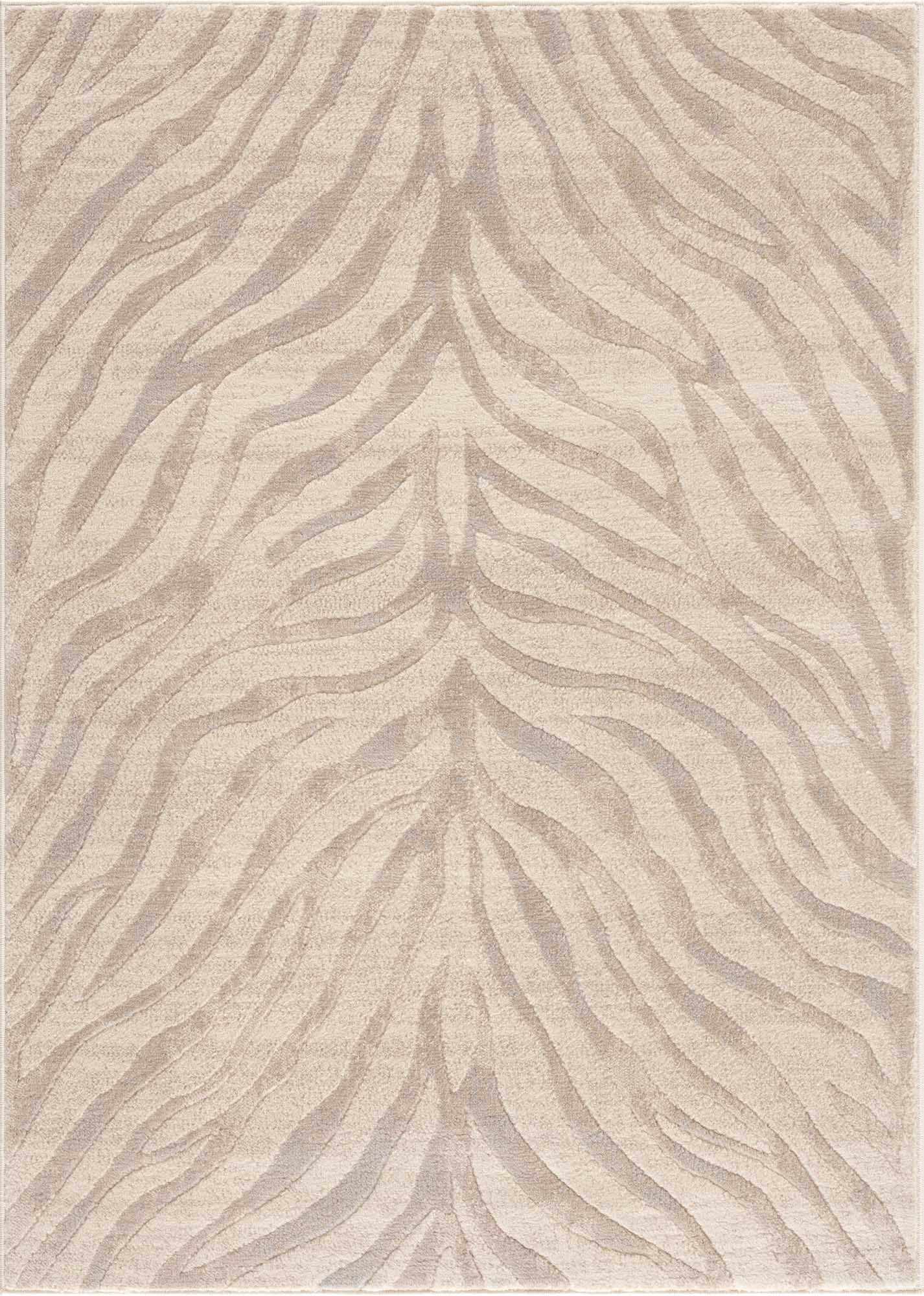 Beige Manteca Zebra Print Area Rug - Decor Addict, LLC