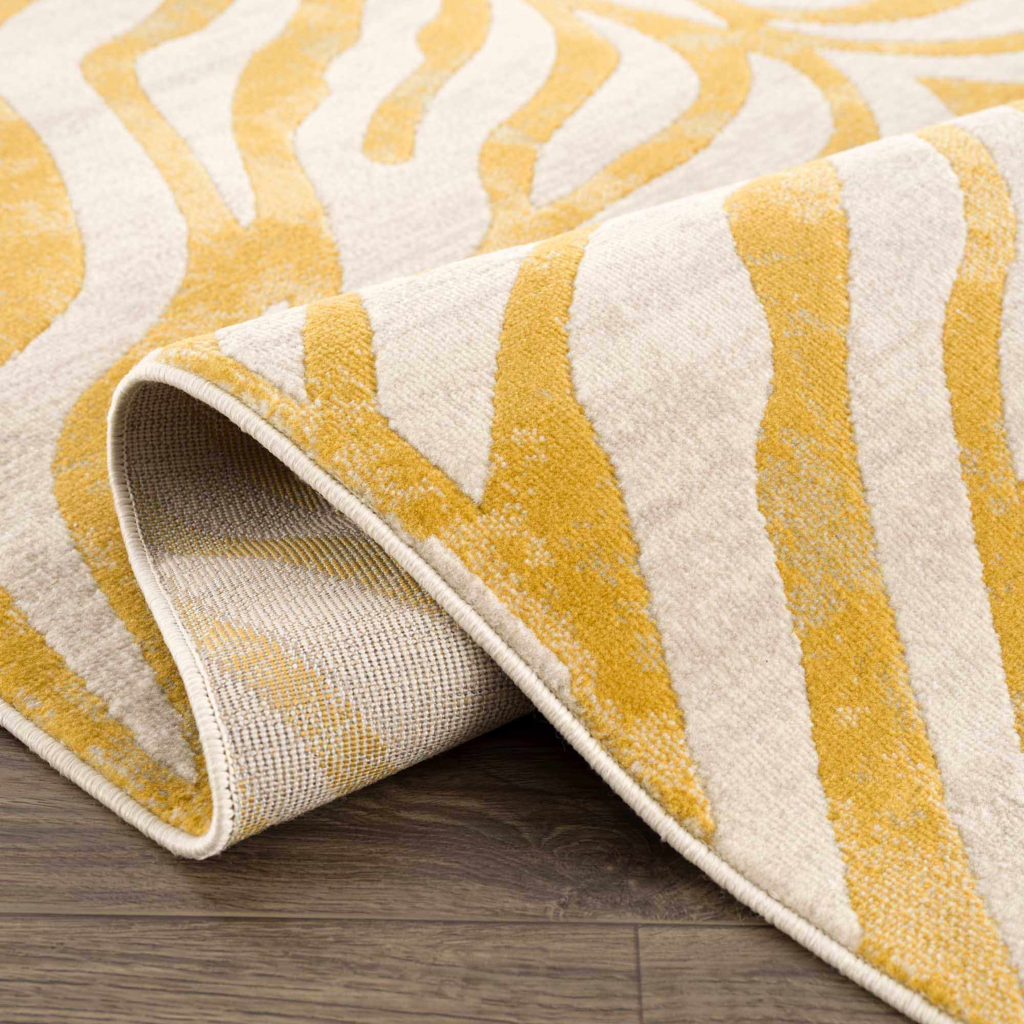 Yellow Terra Zebra Print Area Rug - Decor Addict, LLC