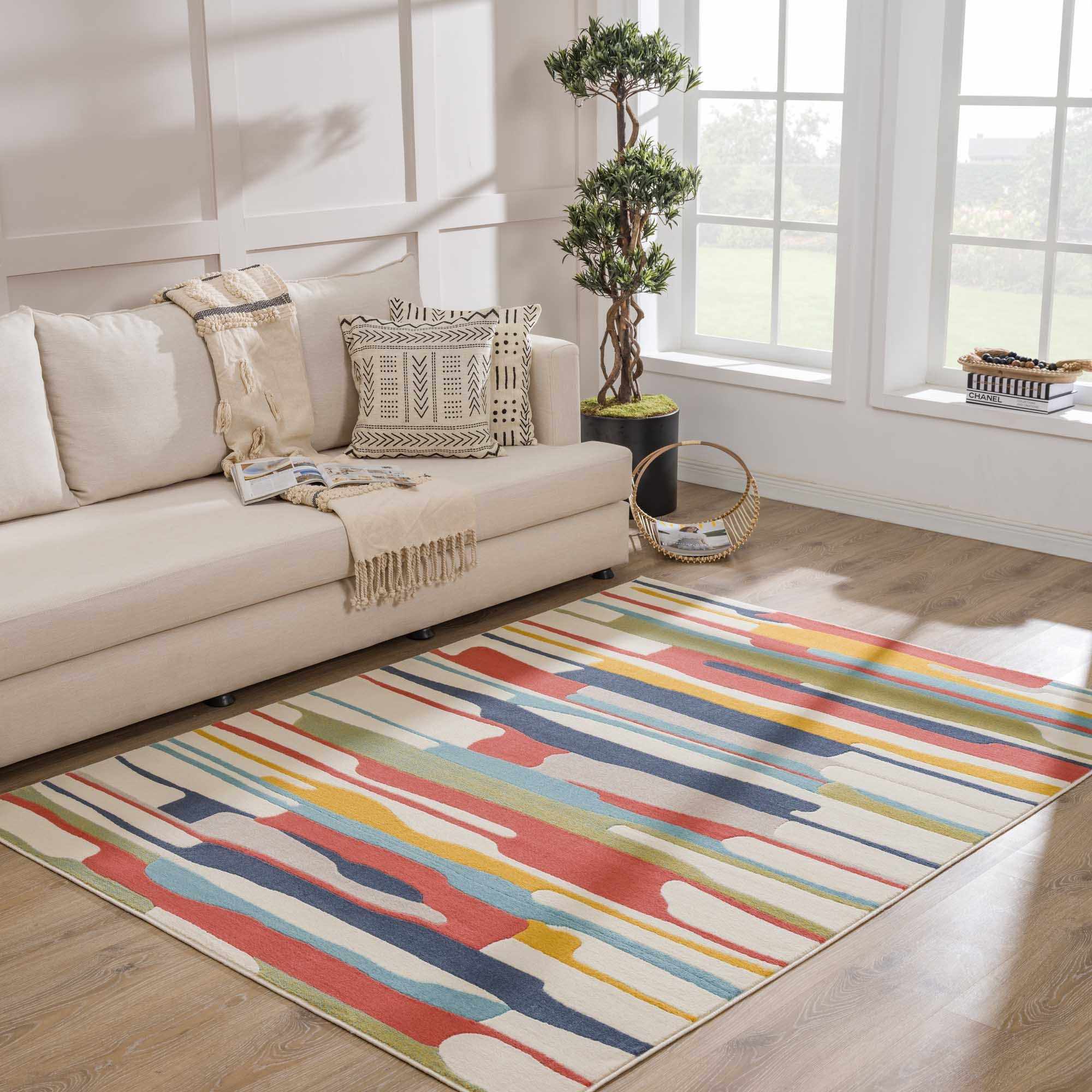Southfields Colorful Modern Area Carpet - Decor Addict, LLC