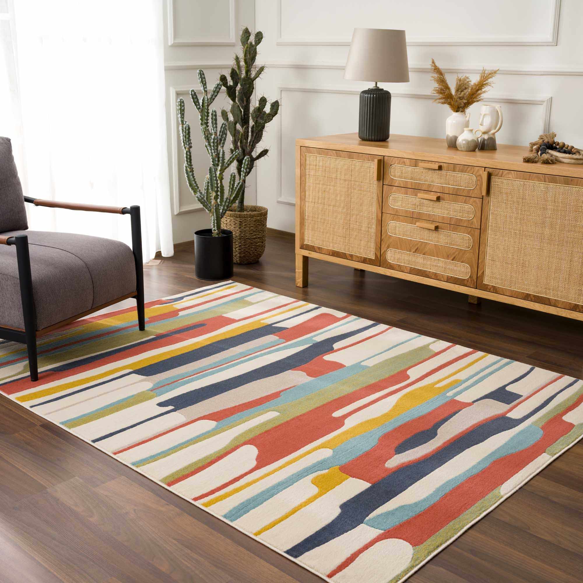 Southfields Colorful Modern Area Carpet - Decor Addict, LLC