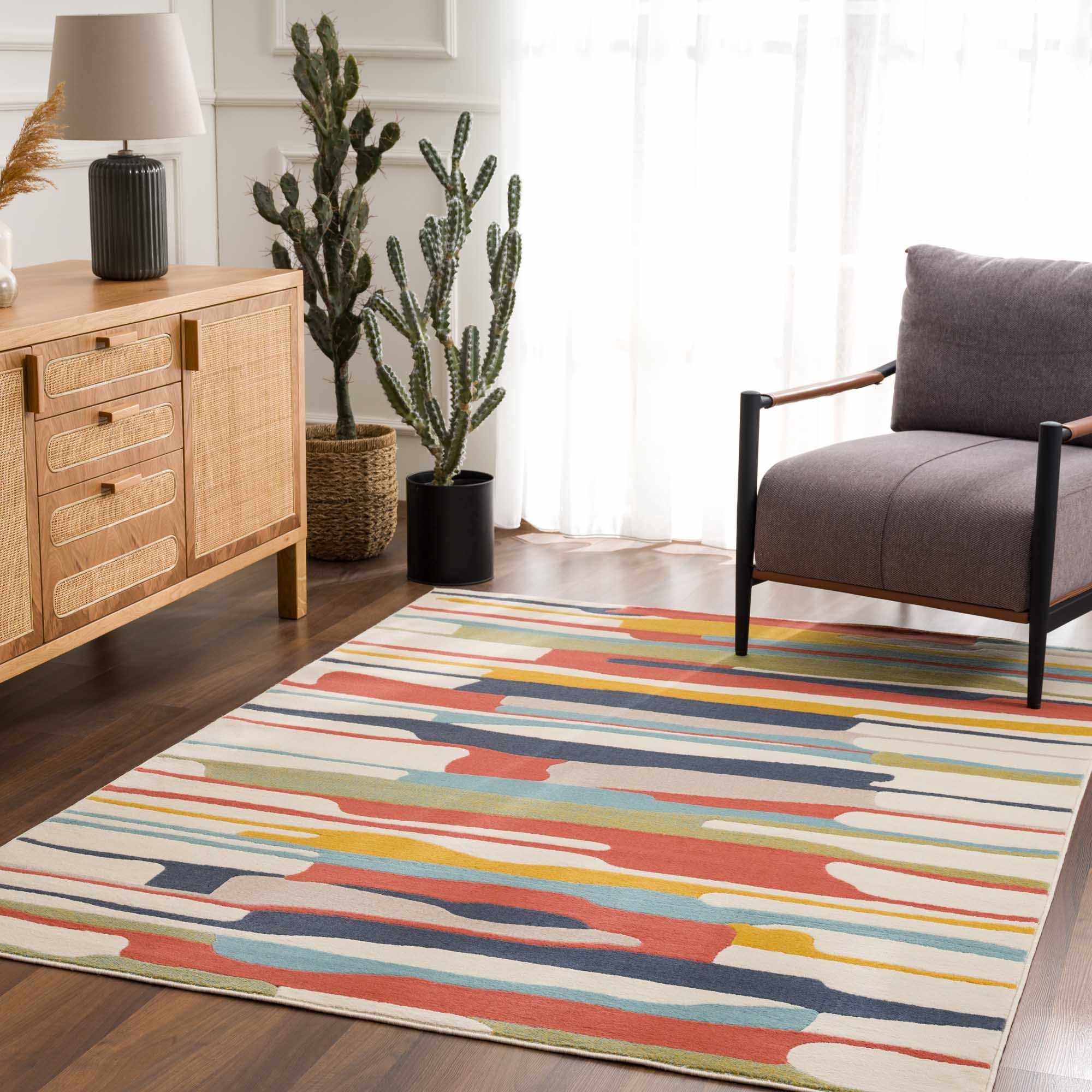 Southfields Colorful Modern Area Carpet - Decor Addict, LLC