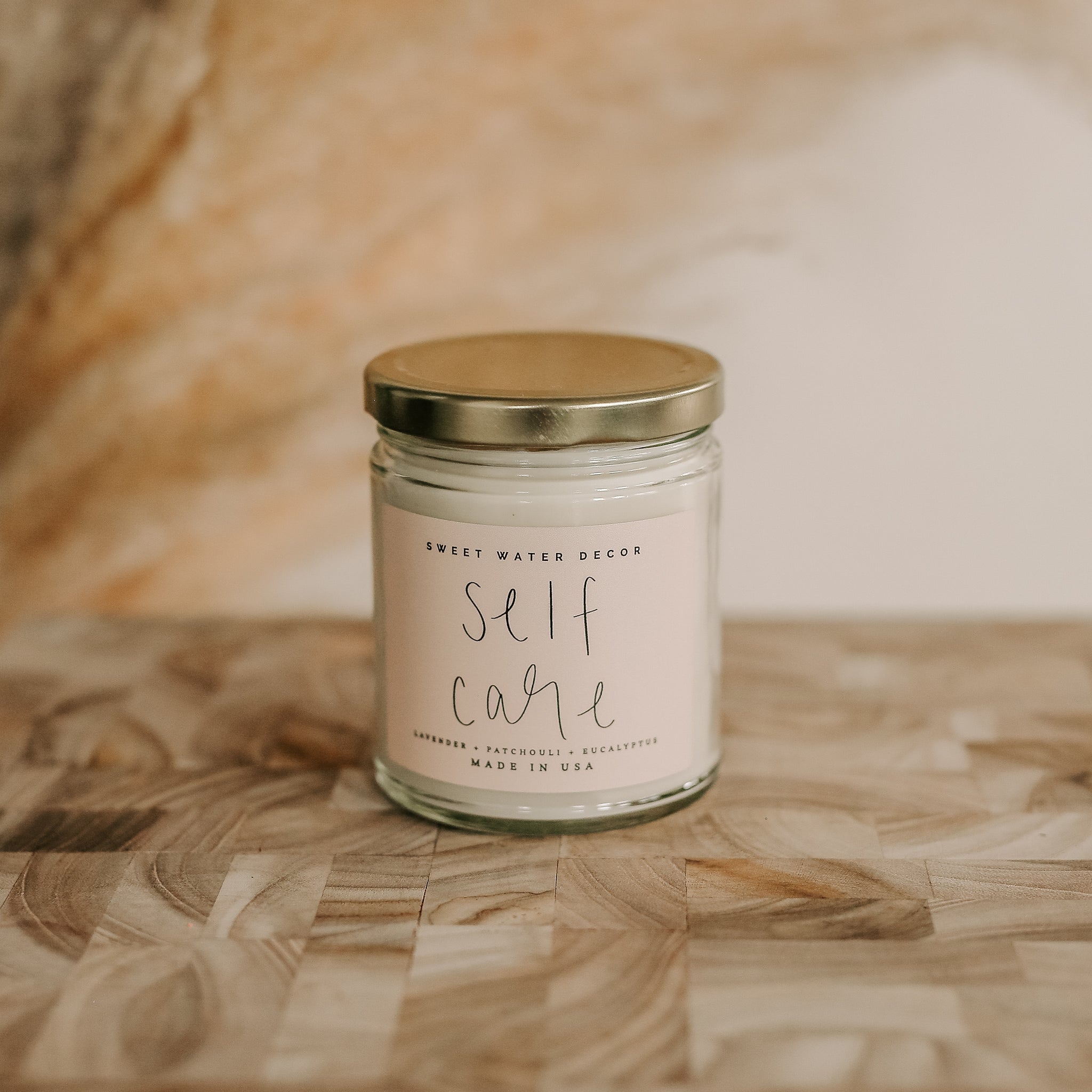 Self Care Soy Candle - Clear Jar - 9 oz - Decor Addict, LLC