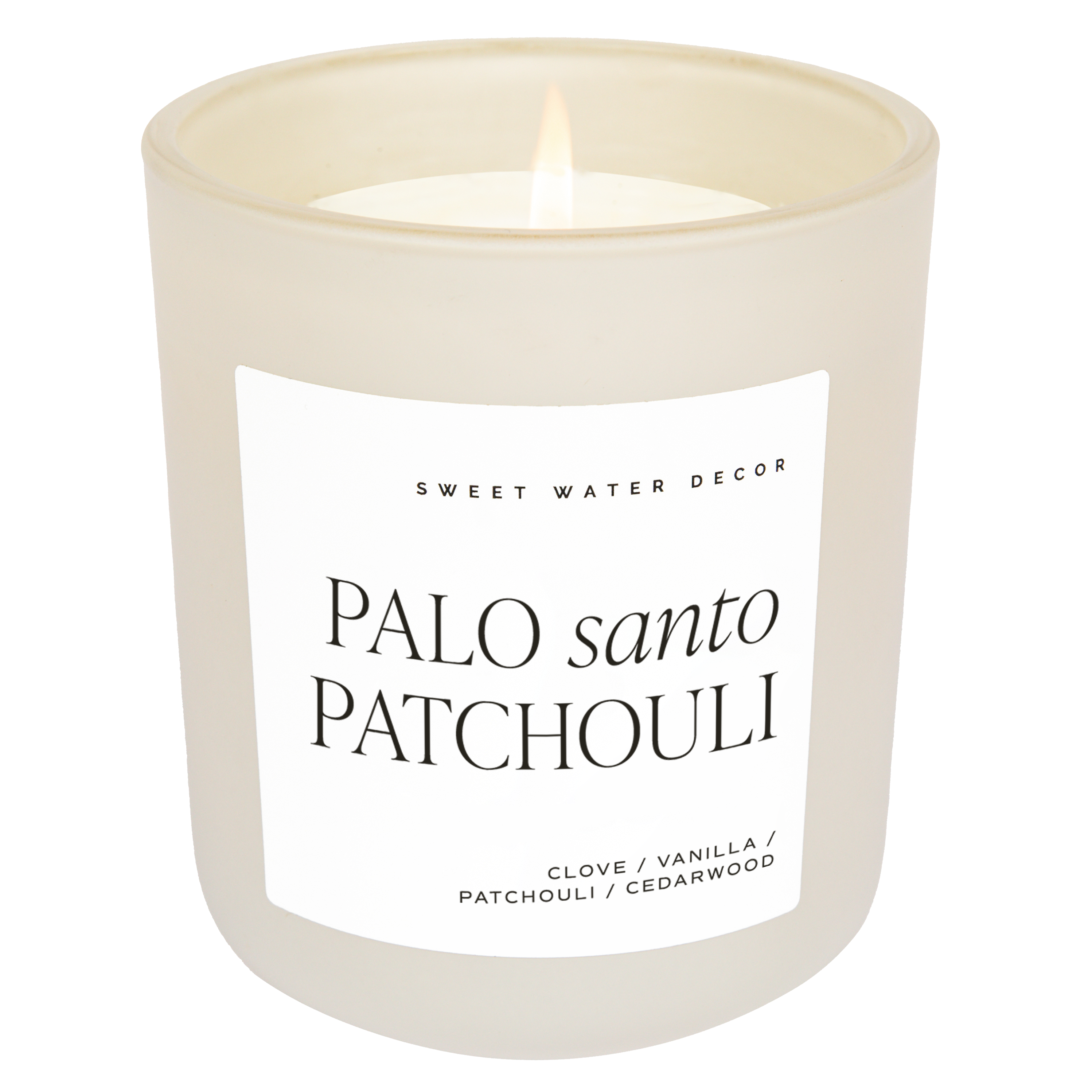 Palo Santo Patchouli Soy Candle - Tan Matte Jar - 15 oz - Decor Addict, LLC