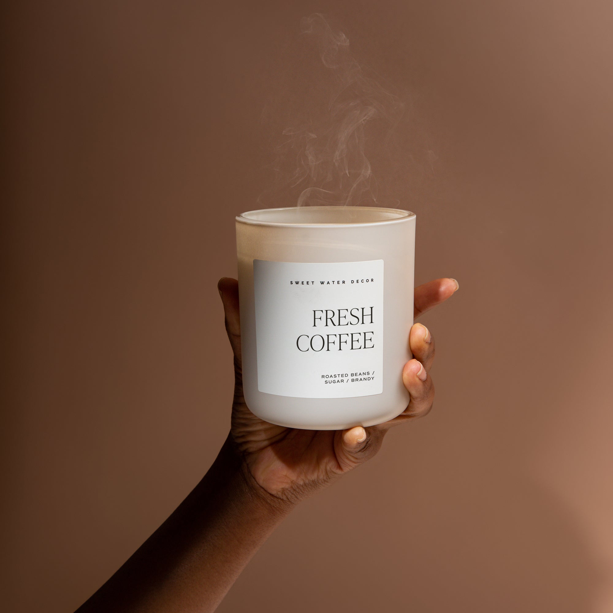 Fresh Coffee Soy Candle - Tan Matte Jar - 15 oz - Decor Addict, LLC