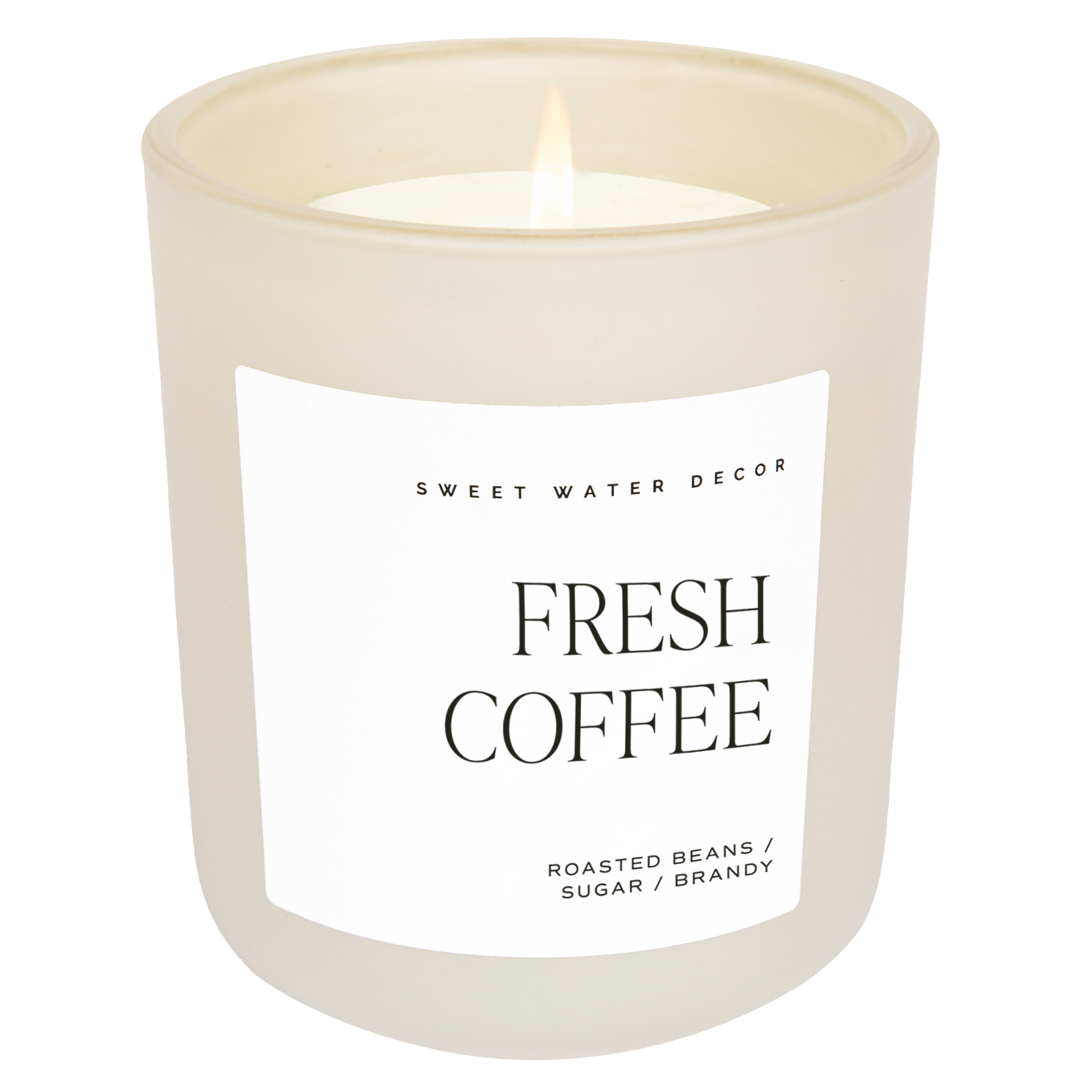 Fresh Coffee Soy Candle - Tan Matte Jar - 15 oz - Decor Addict, LLC