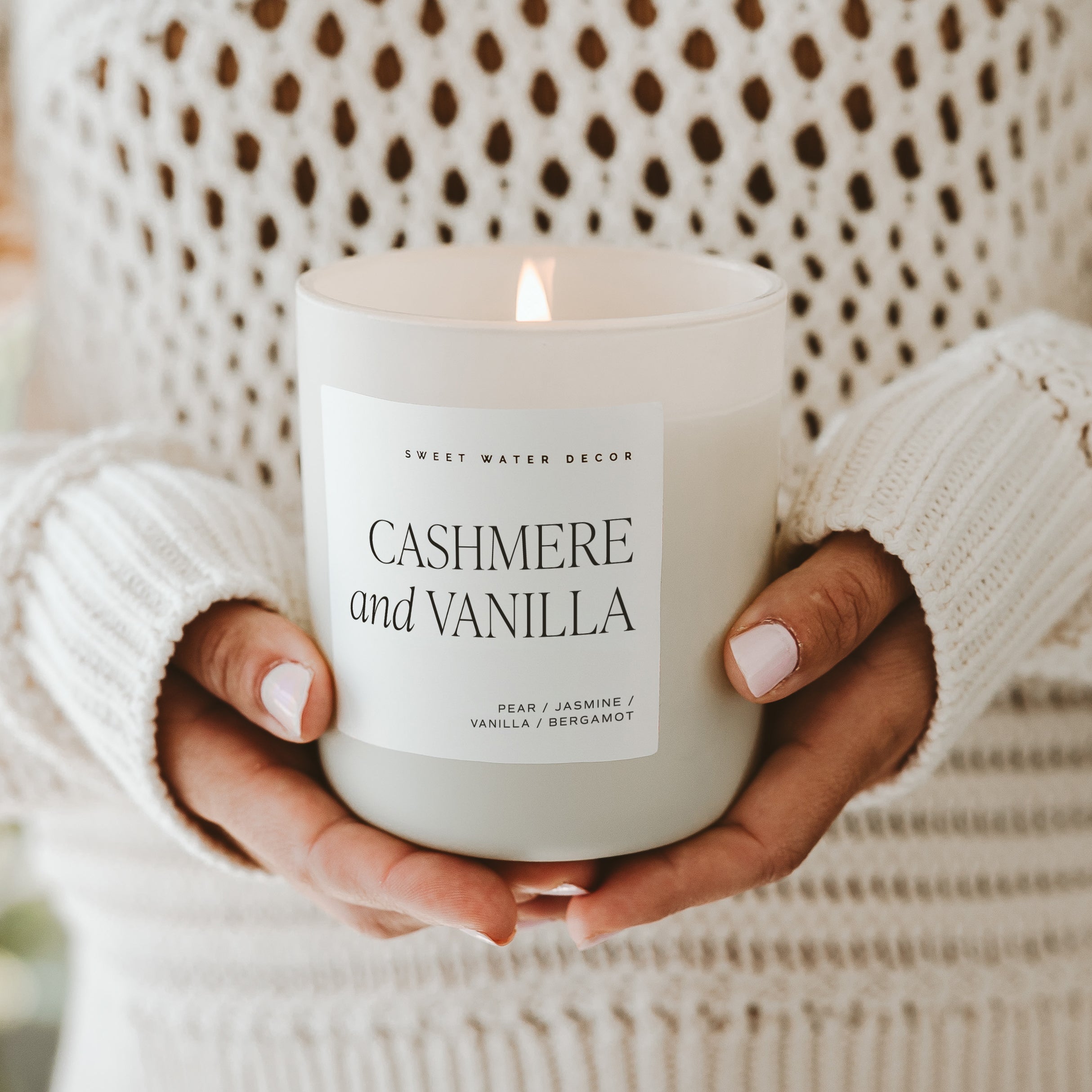 Cashmere and Vanilla Soy Candle - Tan Matte Jar - 15 oz - Decor Addict, LLC