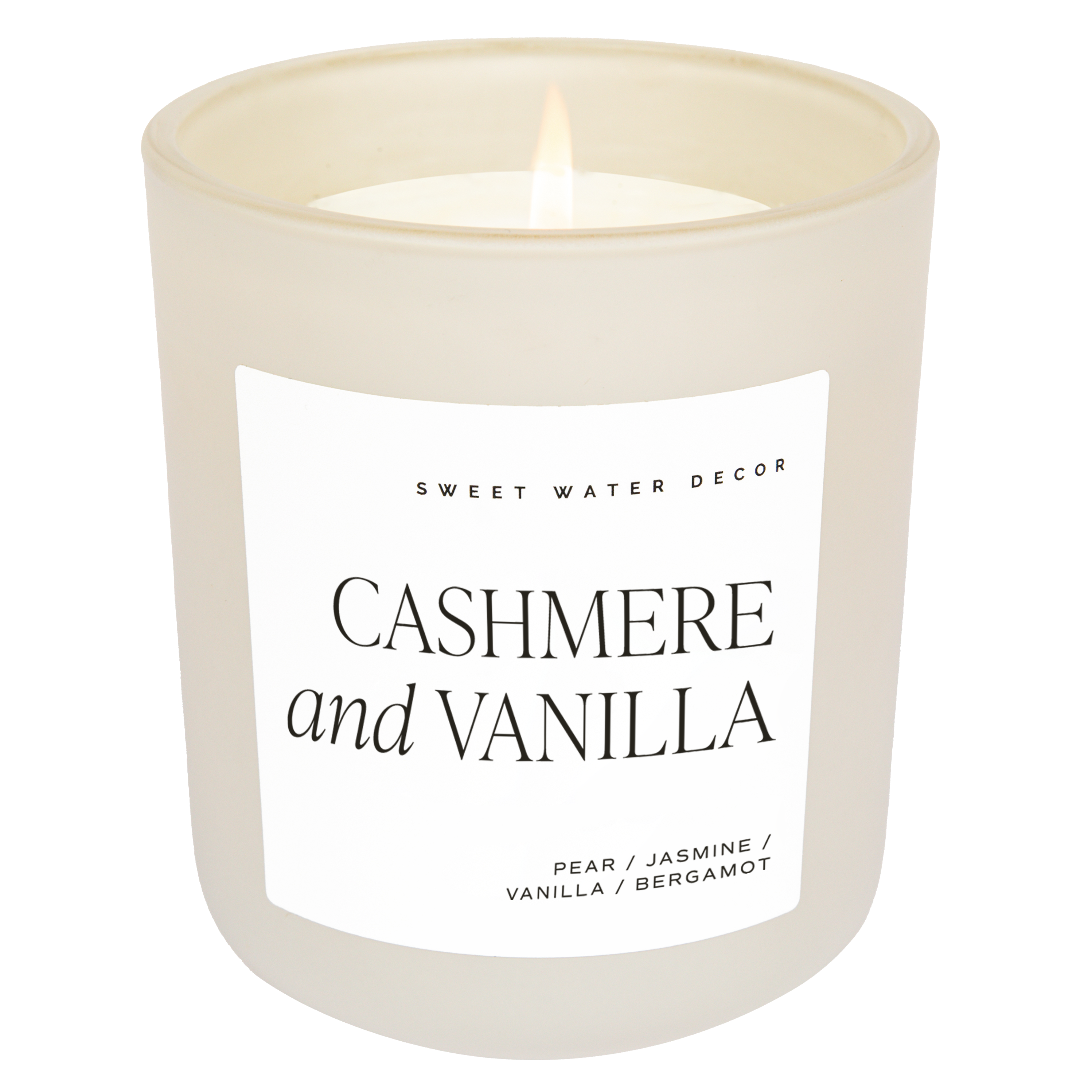 Cashmere and Vanilla Soy Candle - Tan Matte Jar - 15 oz - Decor Addict, LLC