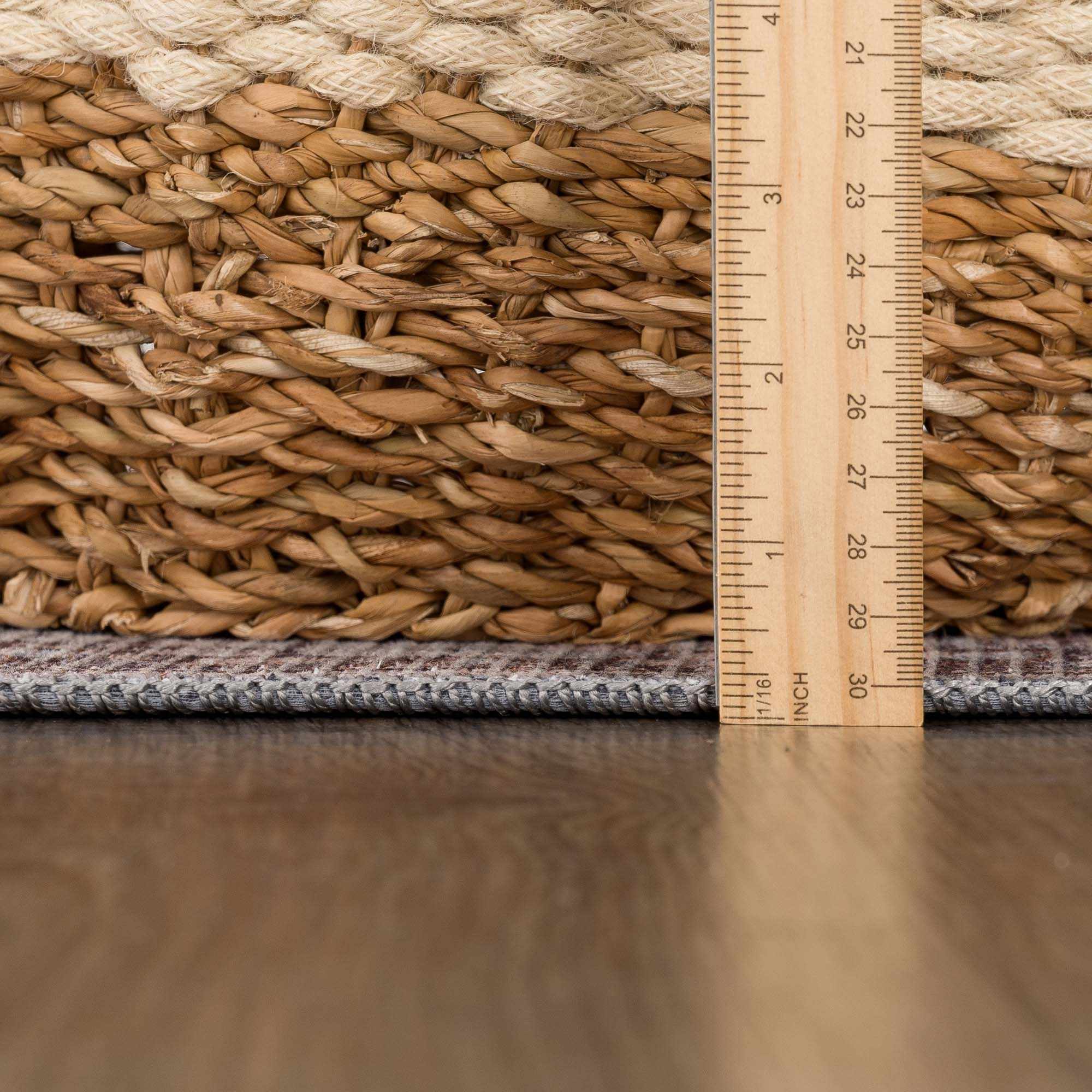 Brown Blue Dauis Vintage Washable Rug - Decor Addict, LLC