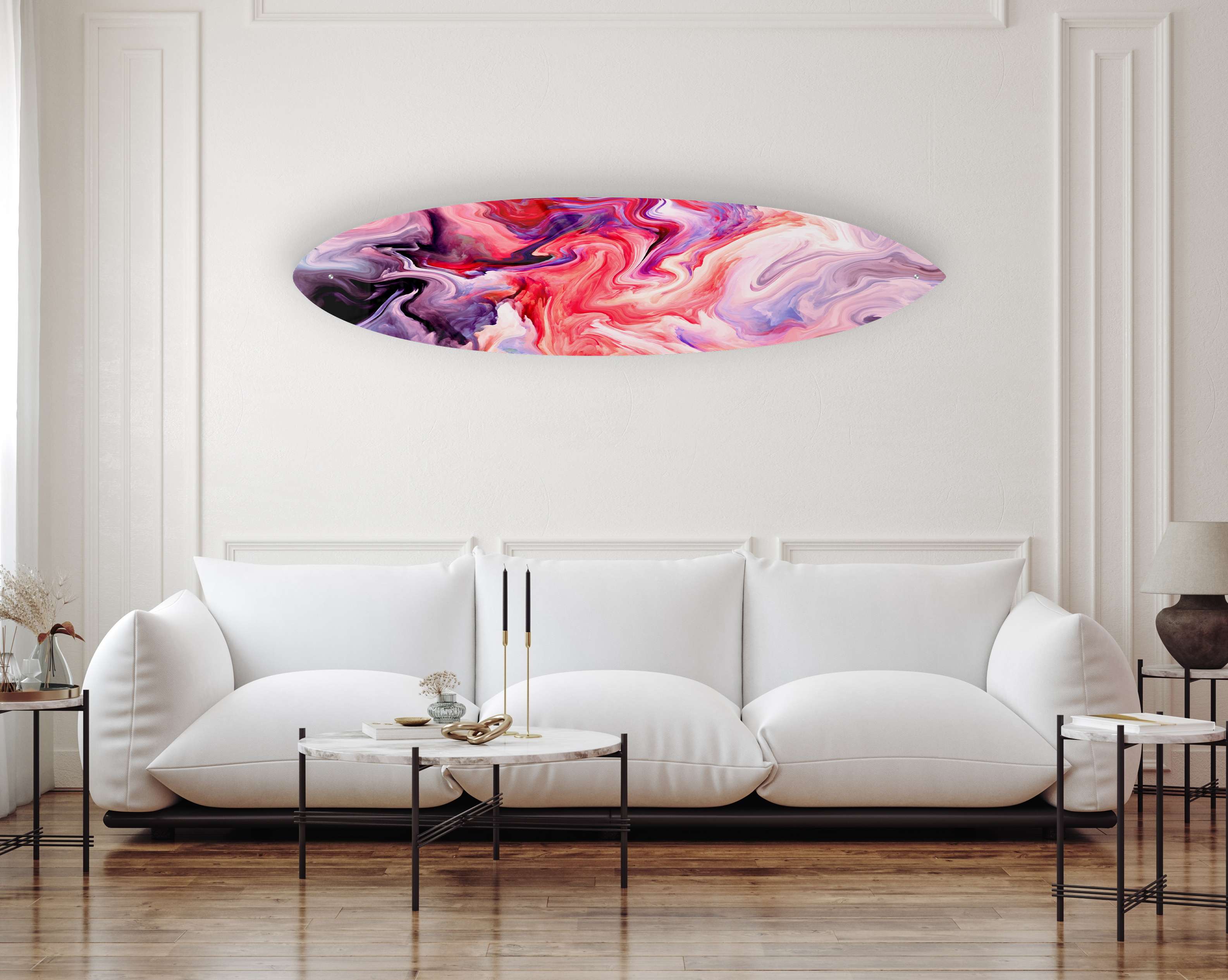 Abstract Purple Pattern Acrylic Surfboard Wall Art - Decor Addict, LLC