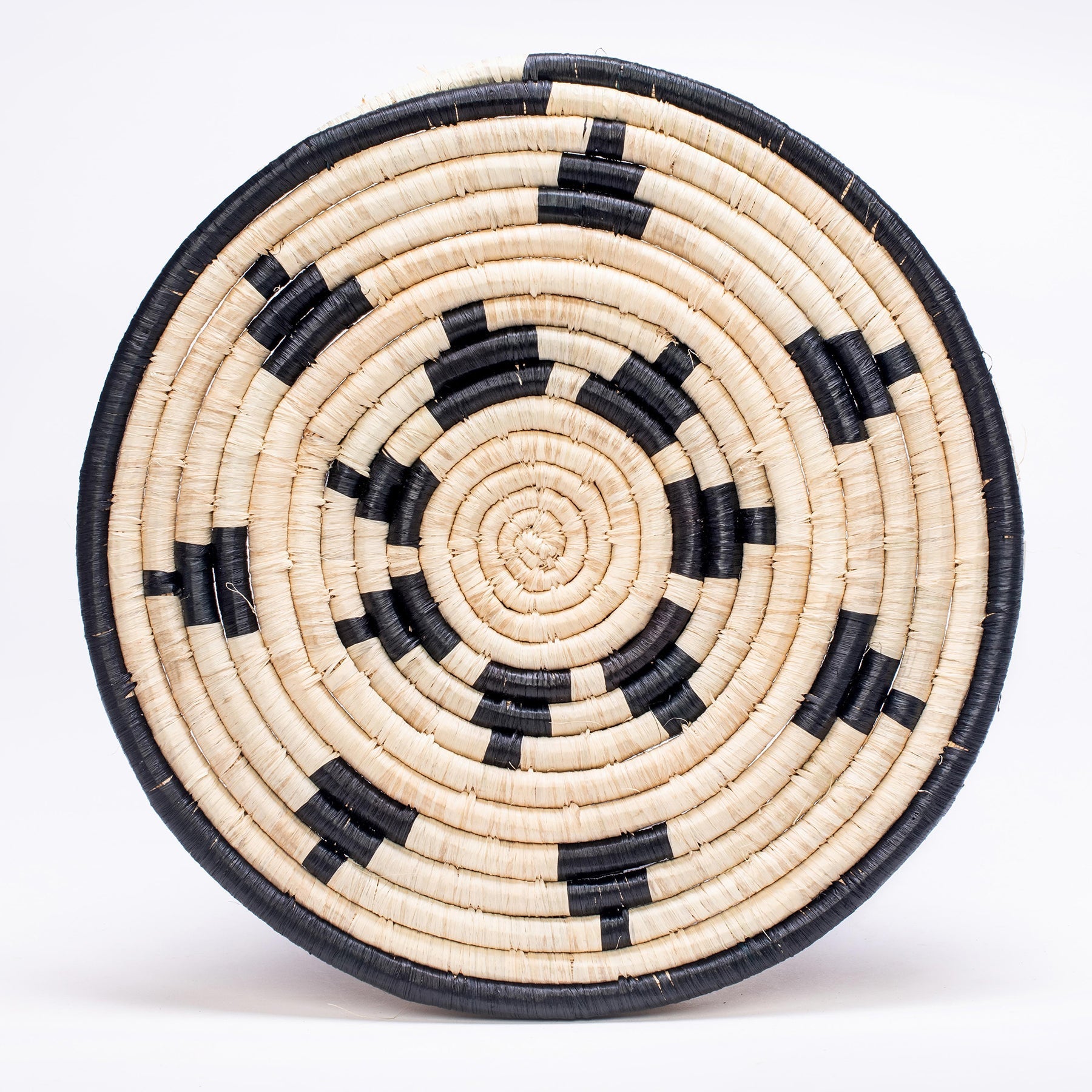 Black + Natural Raffia Cake Stand - Decor Addict, LLC