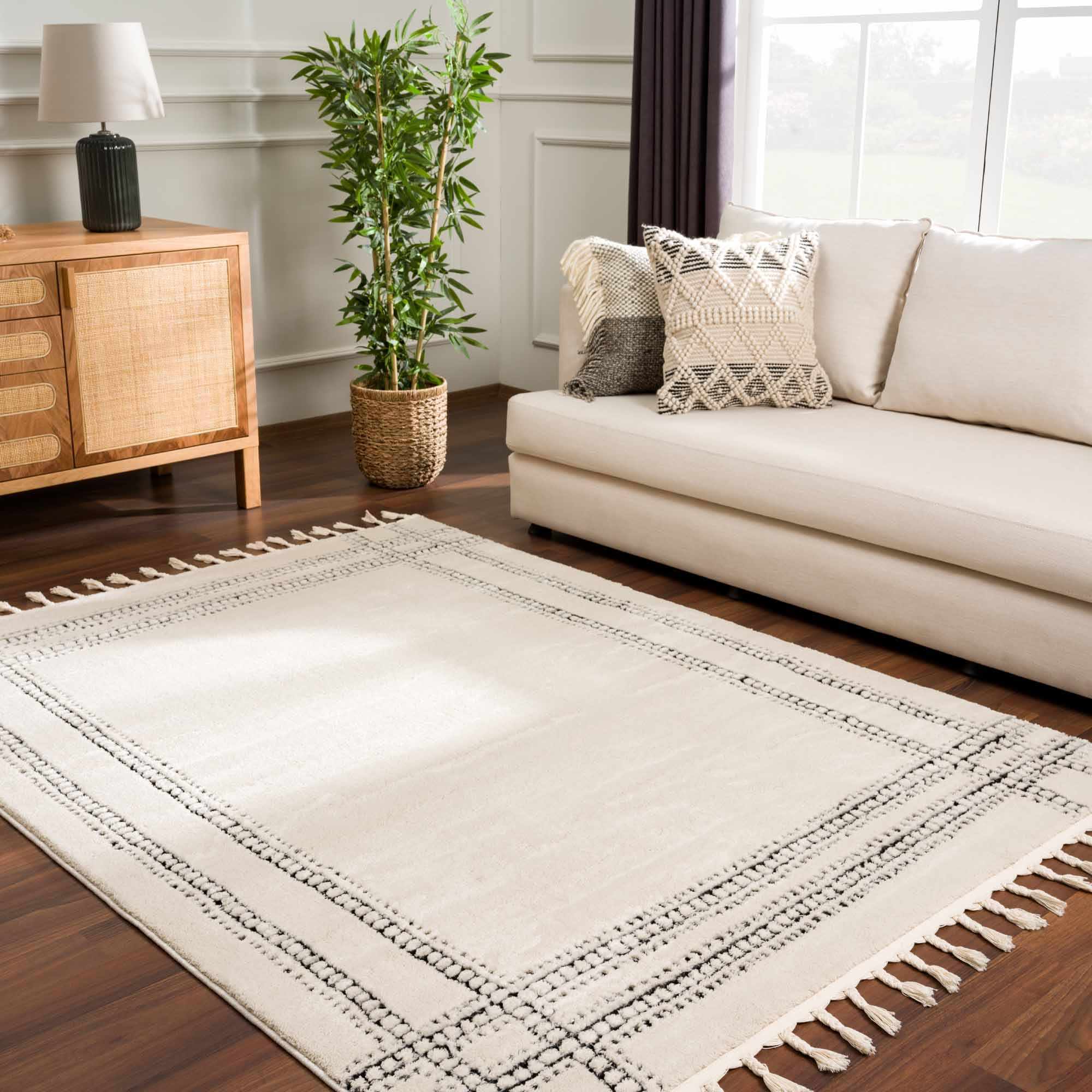 Ryuu Black & White Area Rug - Decor Addict, LLC