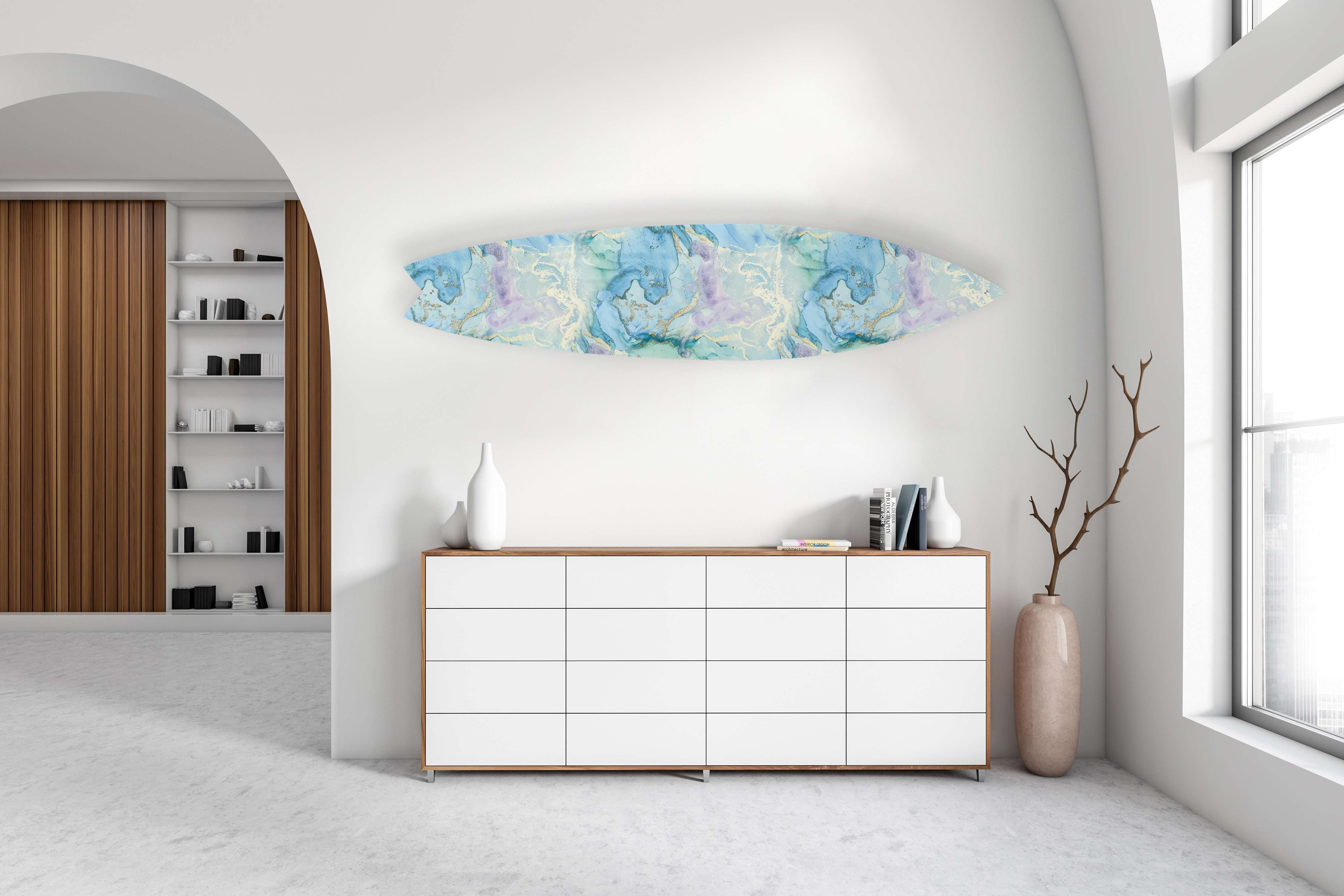 Abstract Marble Acrylic Surfboard Wall Art - Decor Addict, LLC