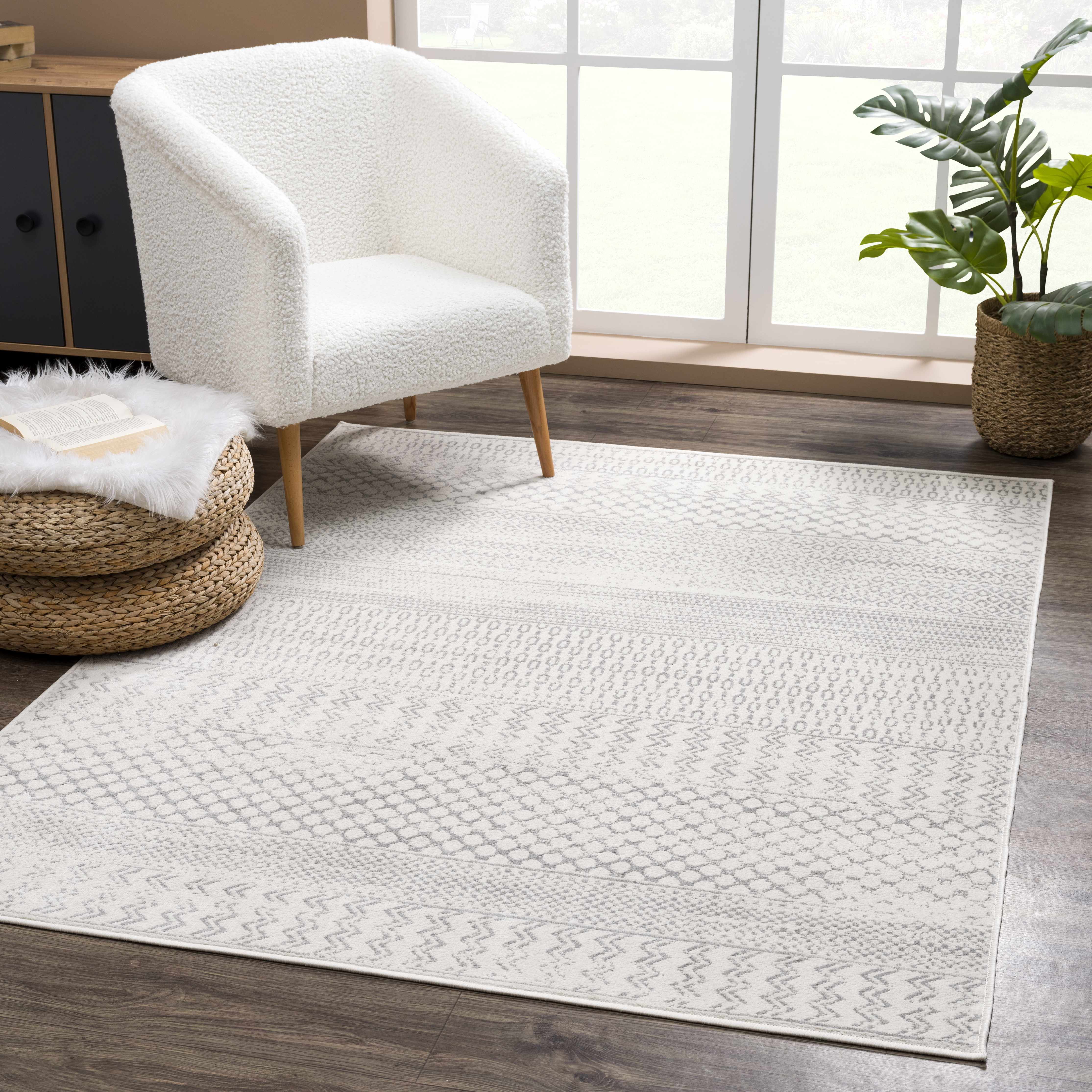 Tigri Aztec Ivory & Gray 2318 Area Rug - Decor Addict, LLC