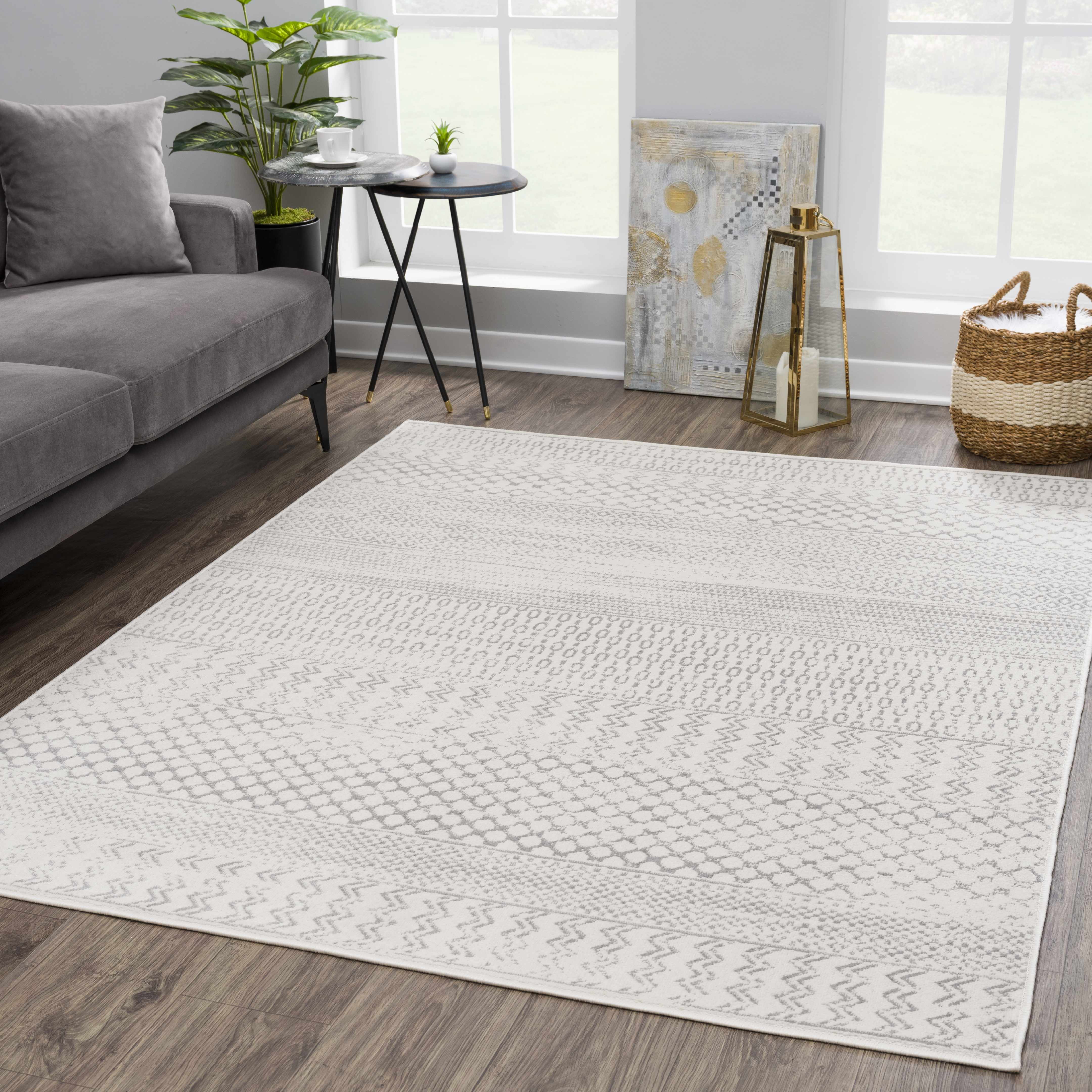 Tigri Aztec Ivory & Gray 2318 Area Rug - Decor Addict, LLC