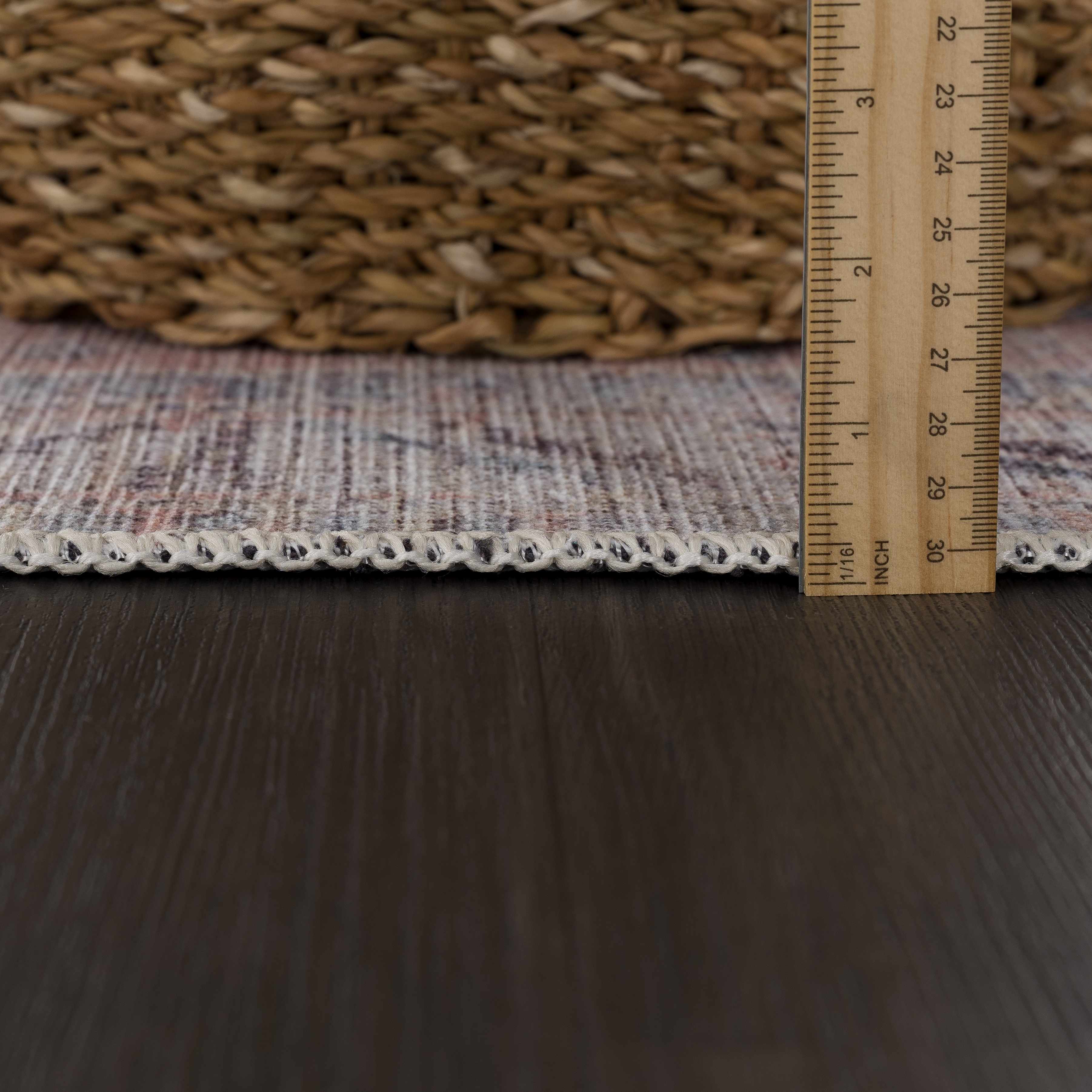 Morcott Peach Washable Area Rug - Decor Addict, LLC