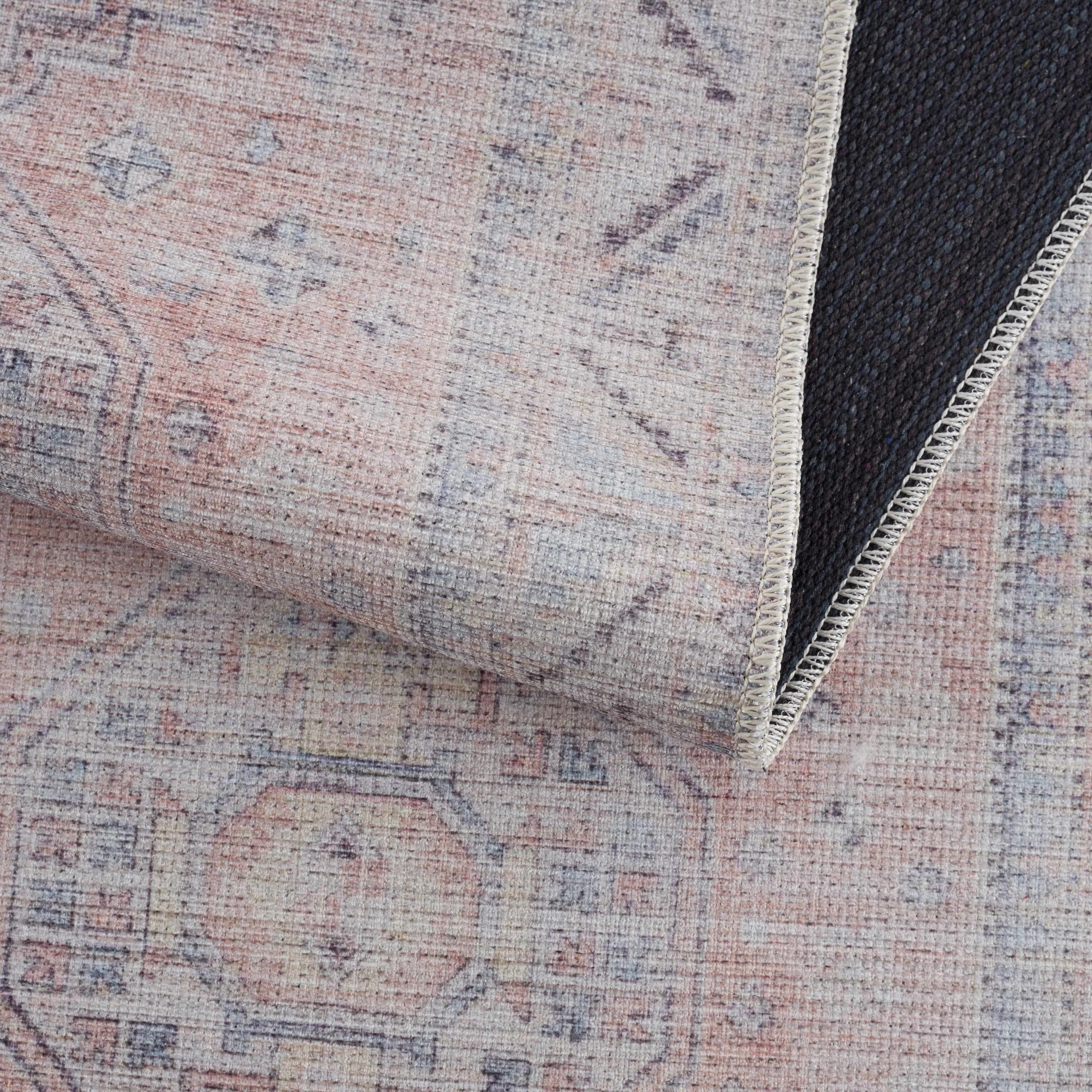 Morcott Peach Washable Area Rug - Decor Addict, LLC