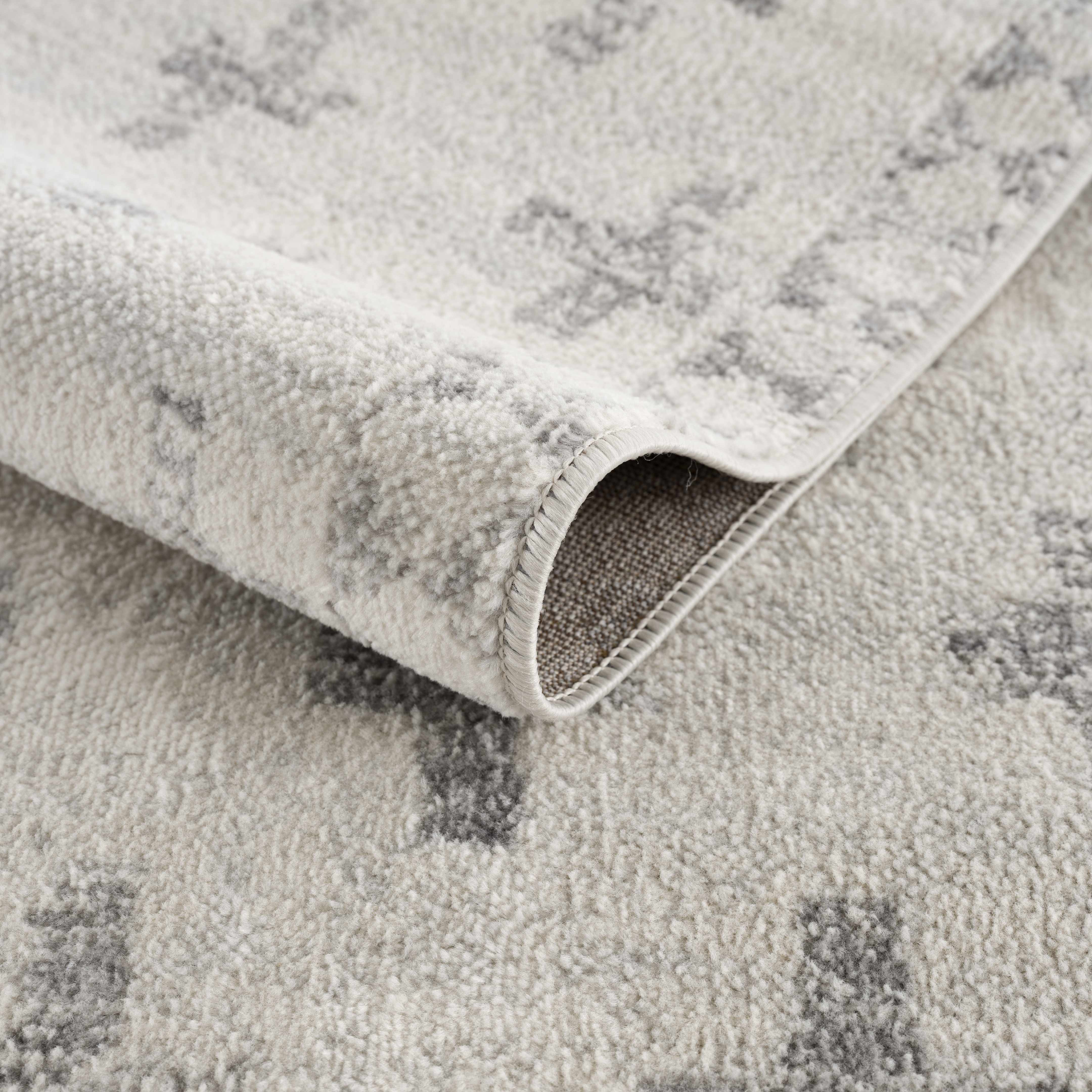 Tigris Swiss Cross Ivory&Gray Area Rug - Decor Addict, LLC