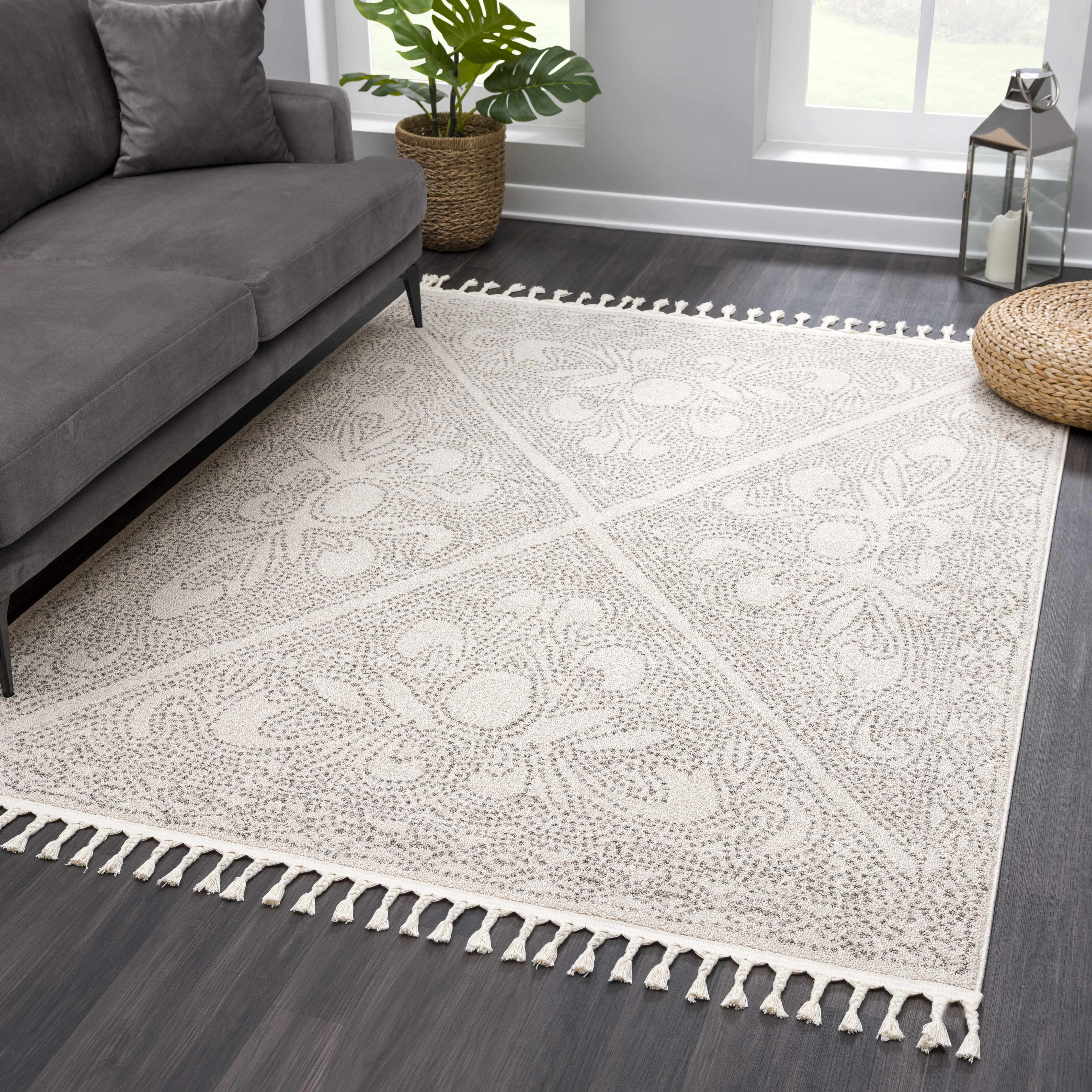 Birdwood Cream & Brown Area Rug - Decor Addict, LLC