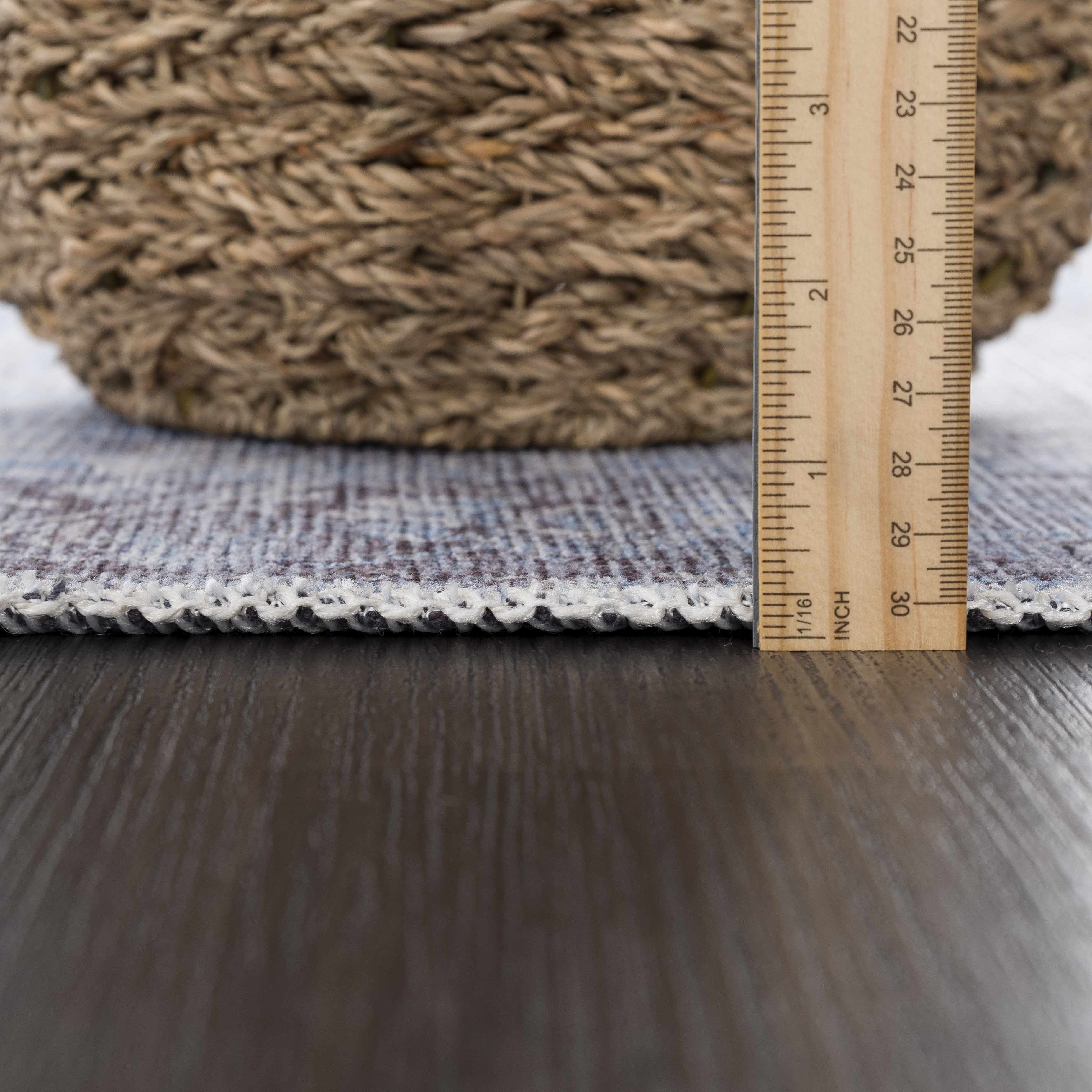 Aqua Rosman Washable Area Rug - Decor Addict, LLC