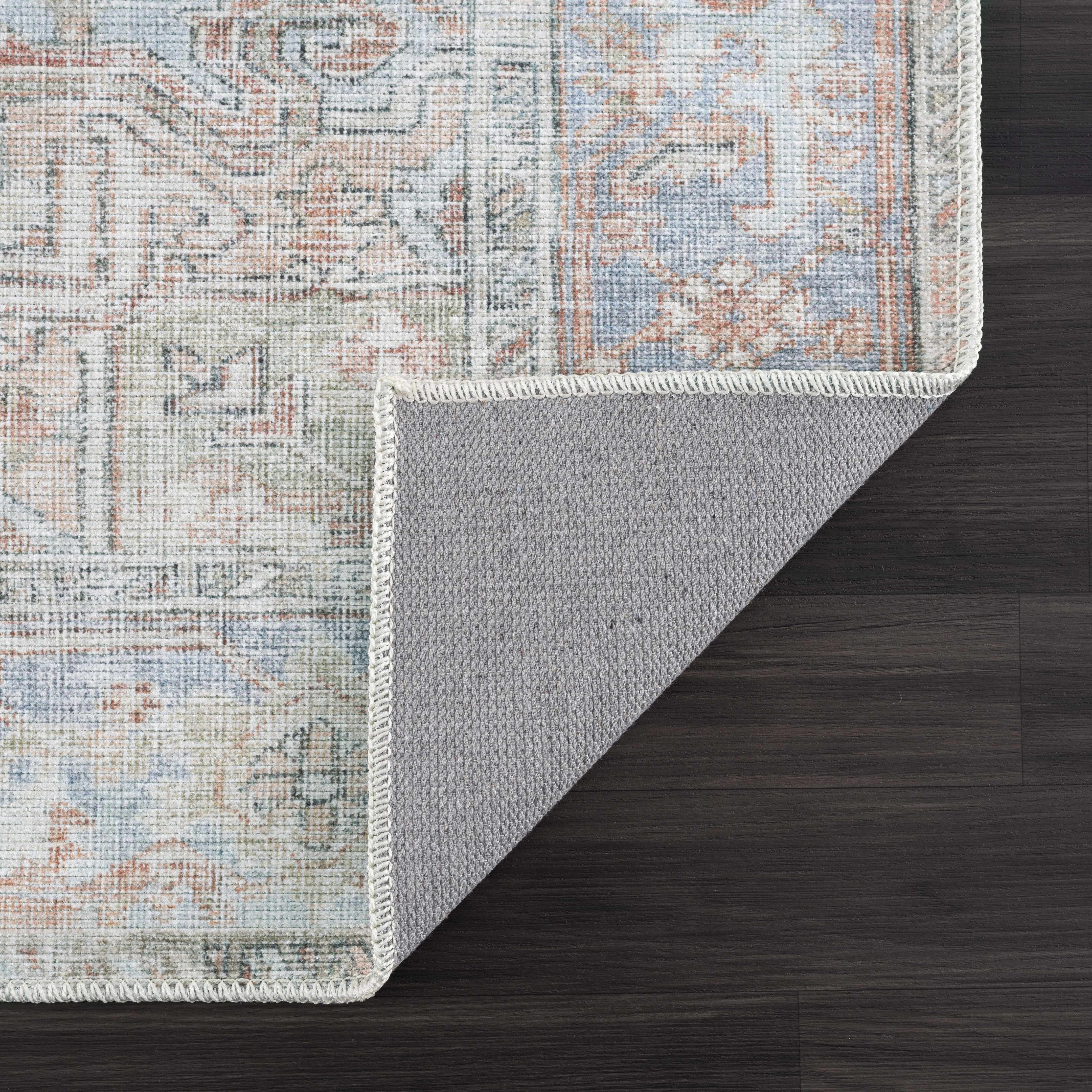 Rust Maayon Washable Rug - Decor Addict, LLC