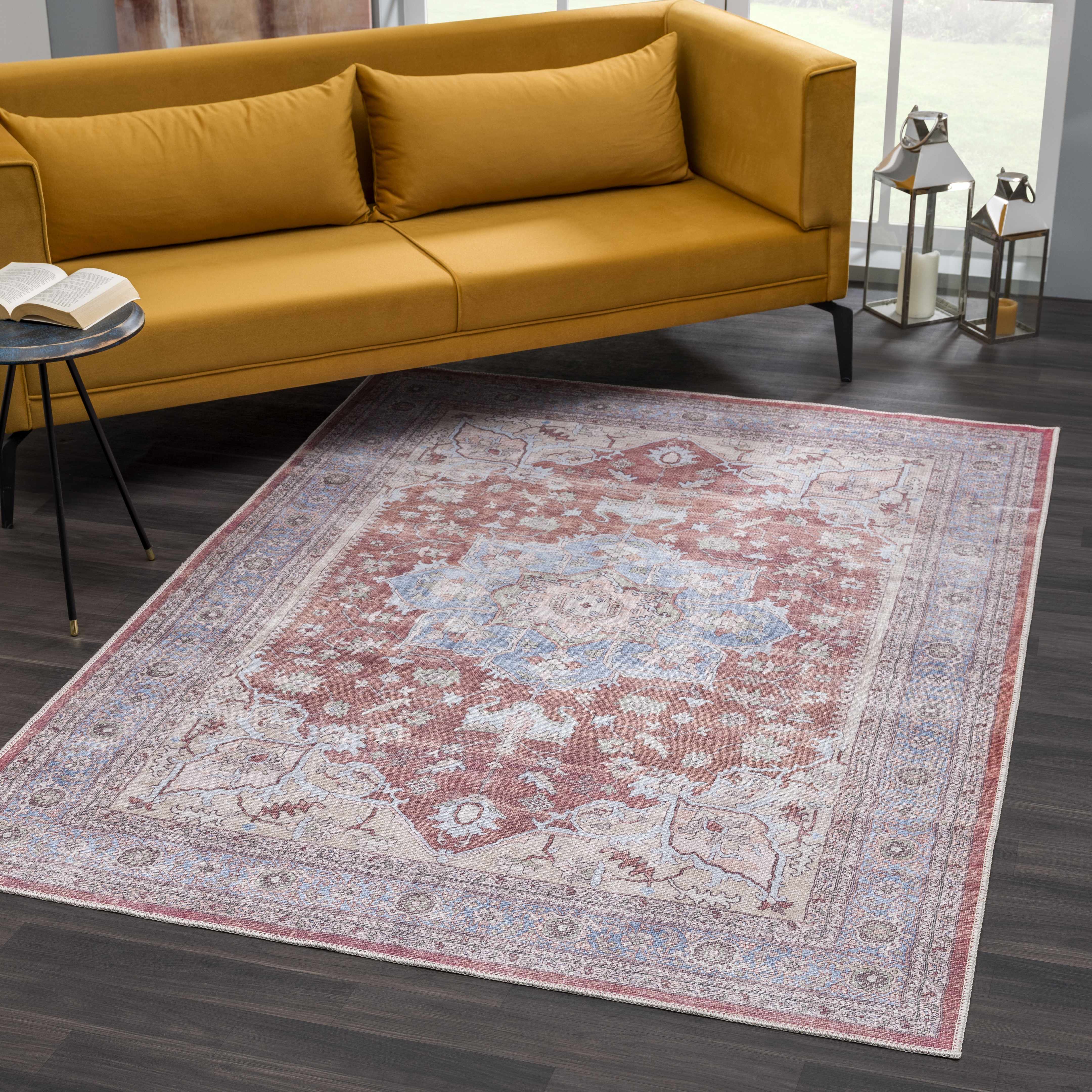 Brown Bagamanoc Medallion Washable Area Rug - Decor Addict, LLC