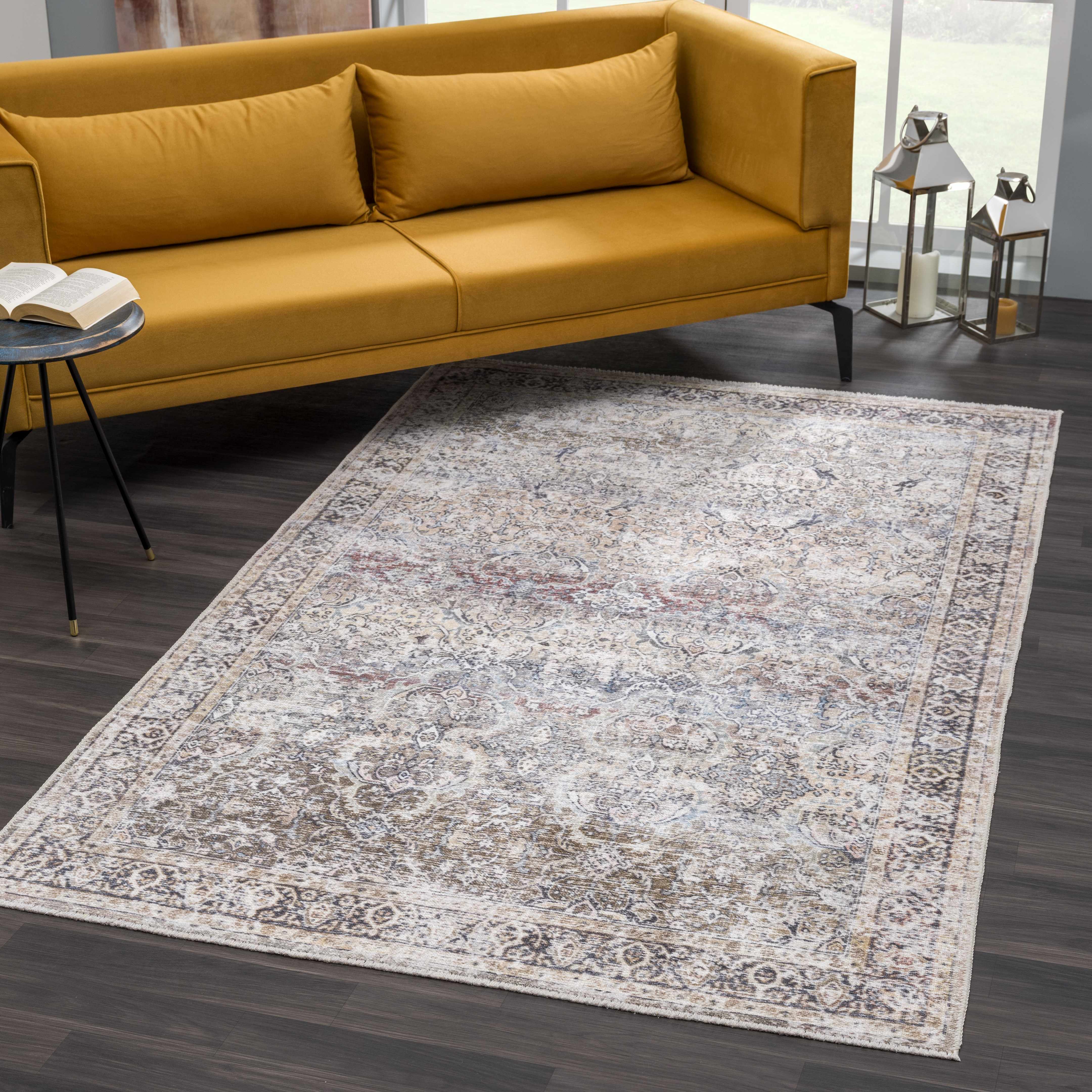 Olive Holi-2304 Washable Area Rug - Decor Addict, LLC