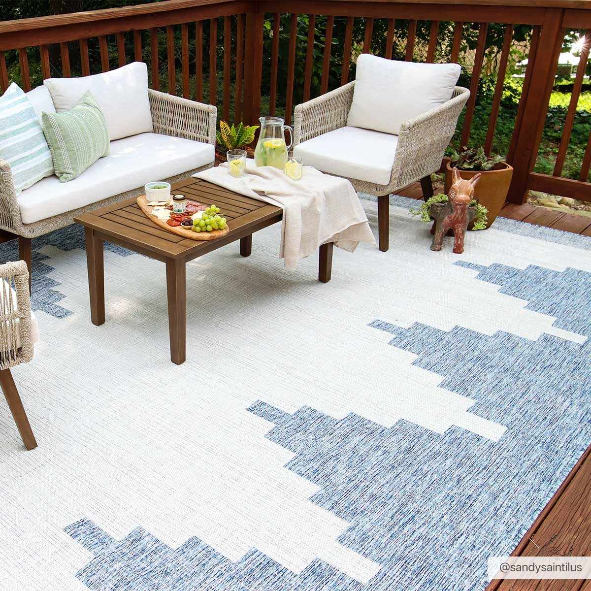 Djugun Blue Area Rug - Decor Addict, LLC