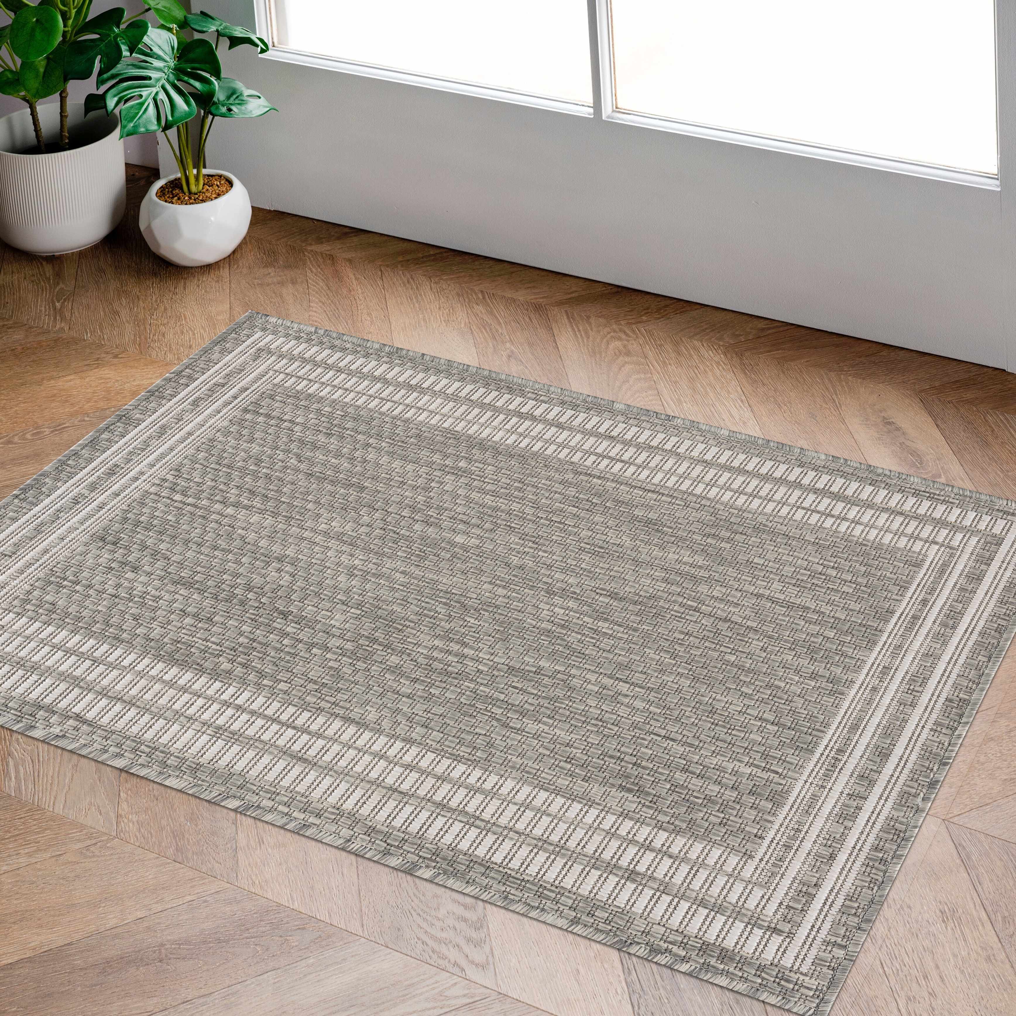 Burradoo Bordered Beige Rug - Decor Addict, LLC