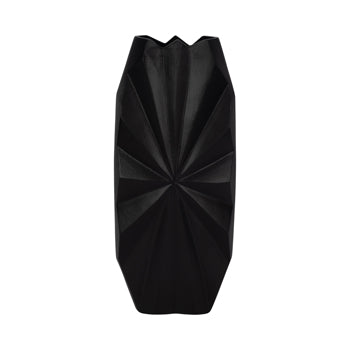 16" UDINE LARGE METAL VASE, BLACK - Decor Addict, LLC