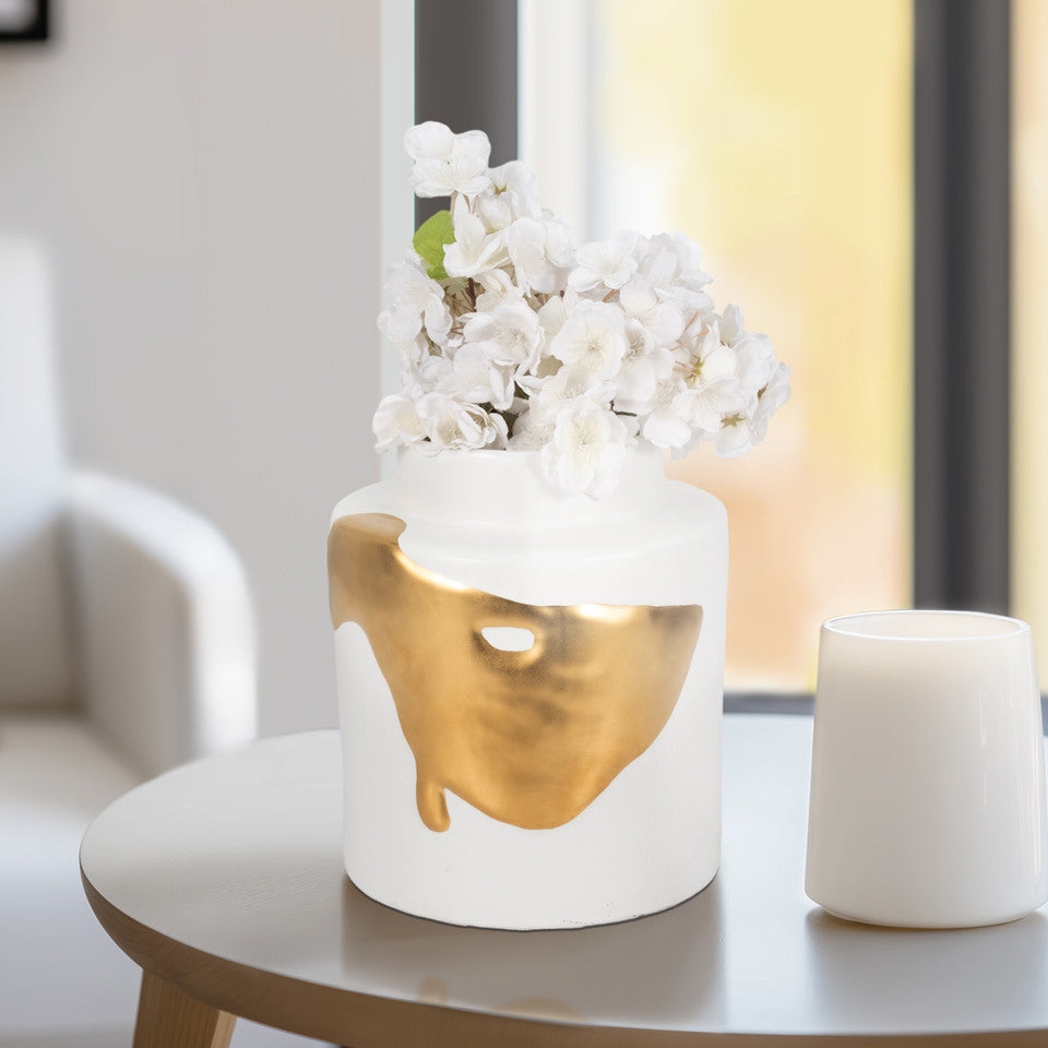 10" Procida Small Vase, White - Decor Addict, LLC