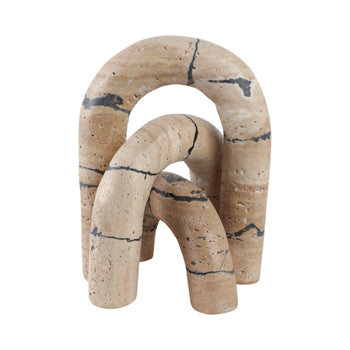 S/3 10" GORDA CRACKLE TRAVERTINE ARCHES - Decor Addict, LLC