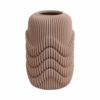 12"ETHOS SMALL 3D PRINTED PORCELAIN VASE - Decor Addict, LLC